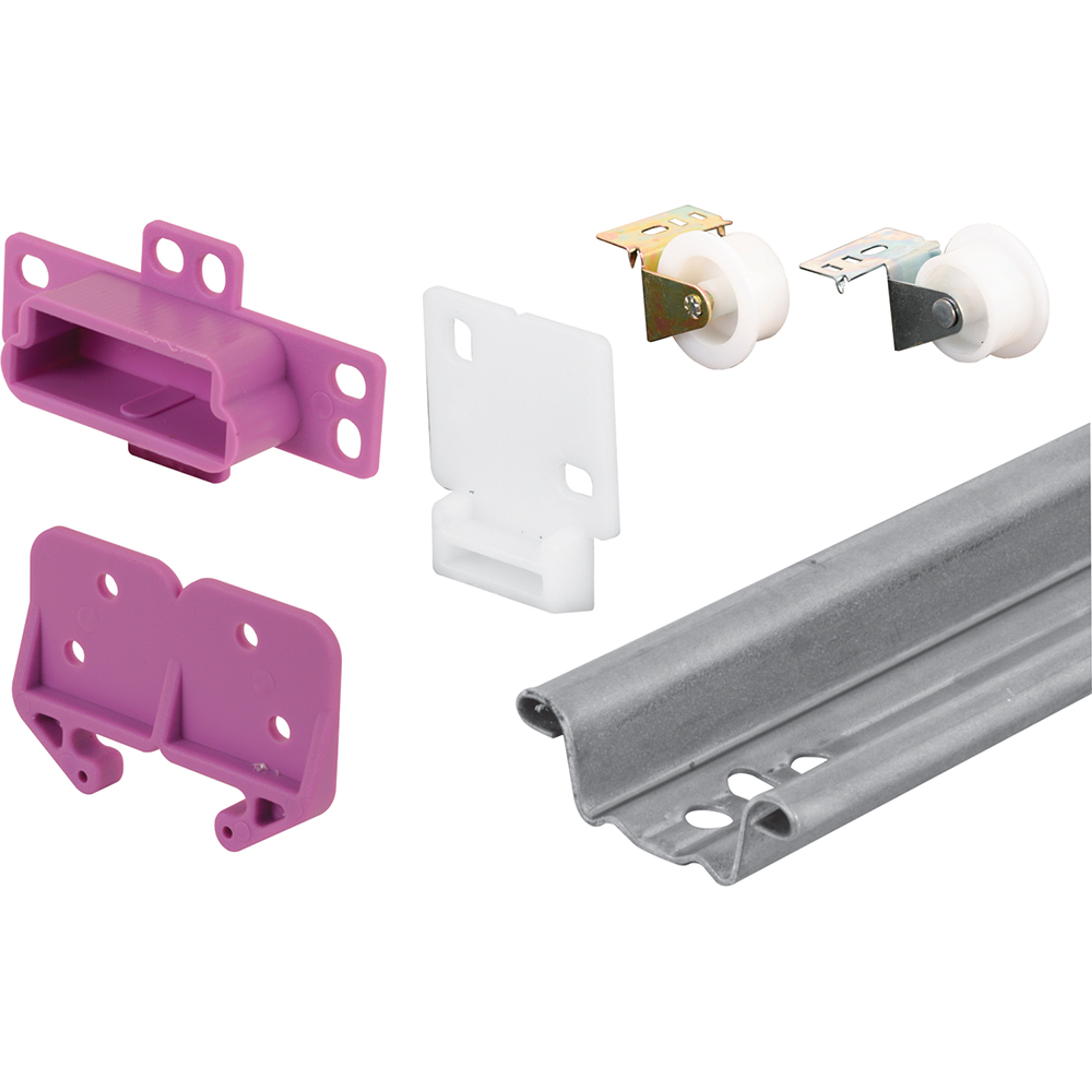 Drawer Track Repair Kit, 22-1/2 in., Steel Track, Plastic Guides (Single Pack)