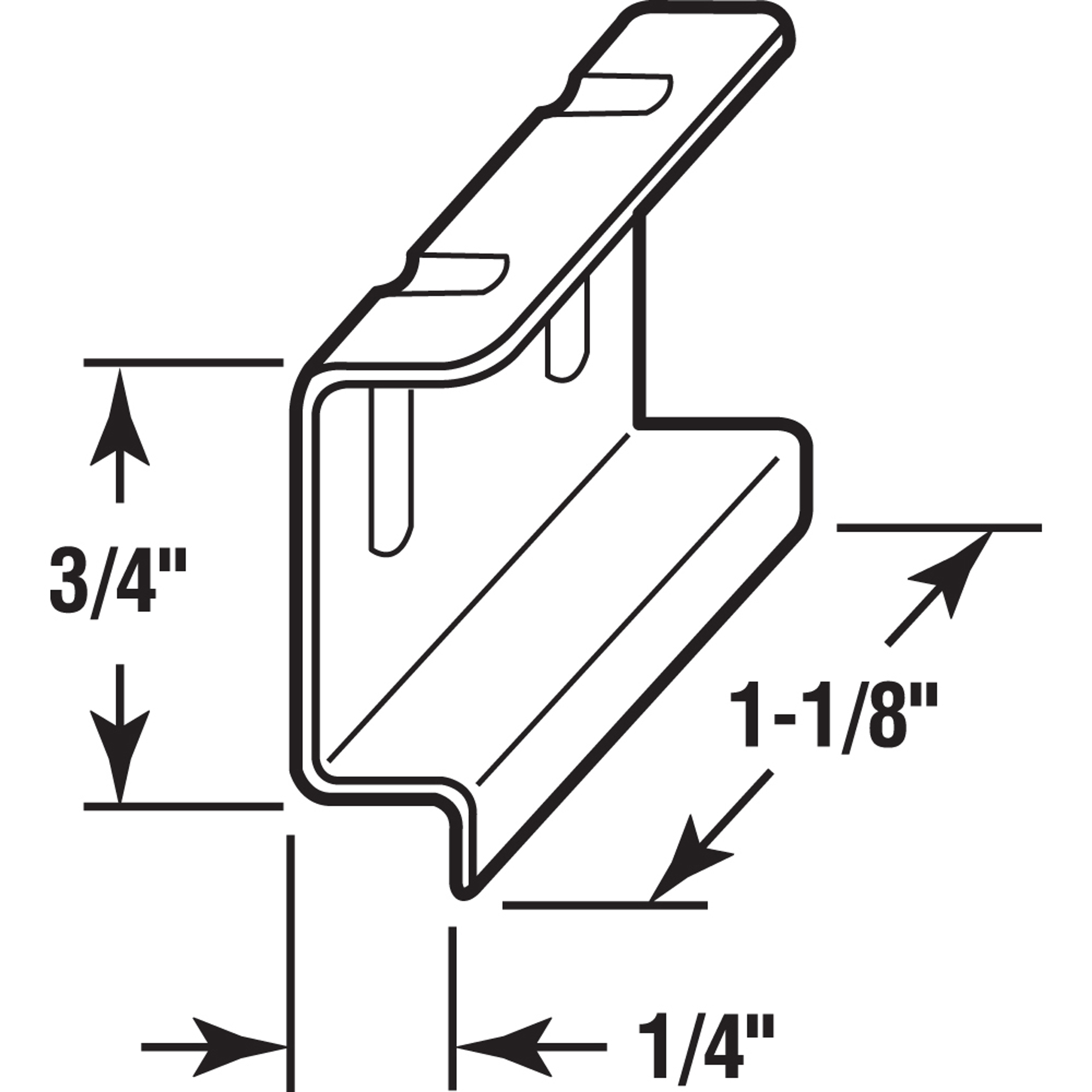 Screen Lift Pull Tabs, 1-1/8 in., Stamped Aluminum Construction, Mill Finish (25 Pack)