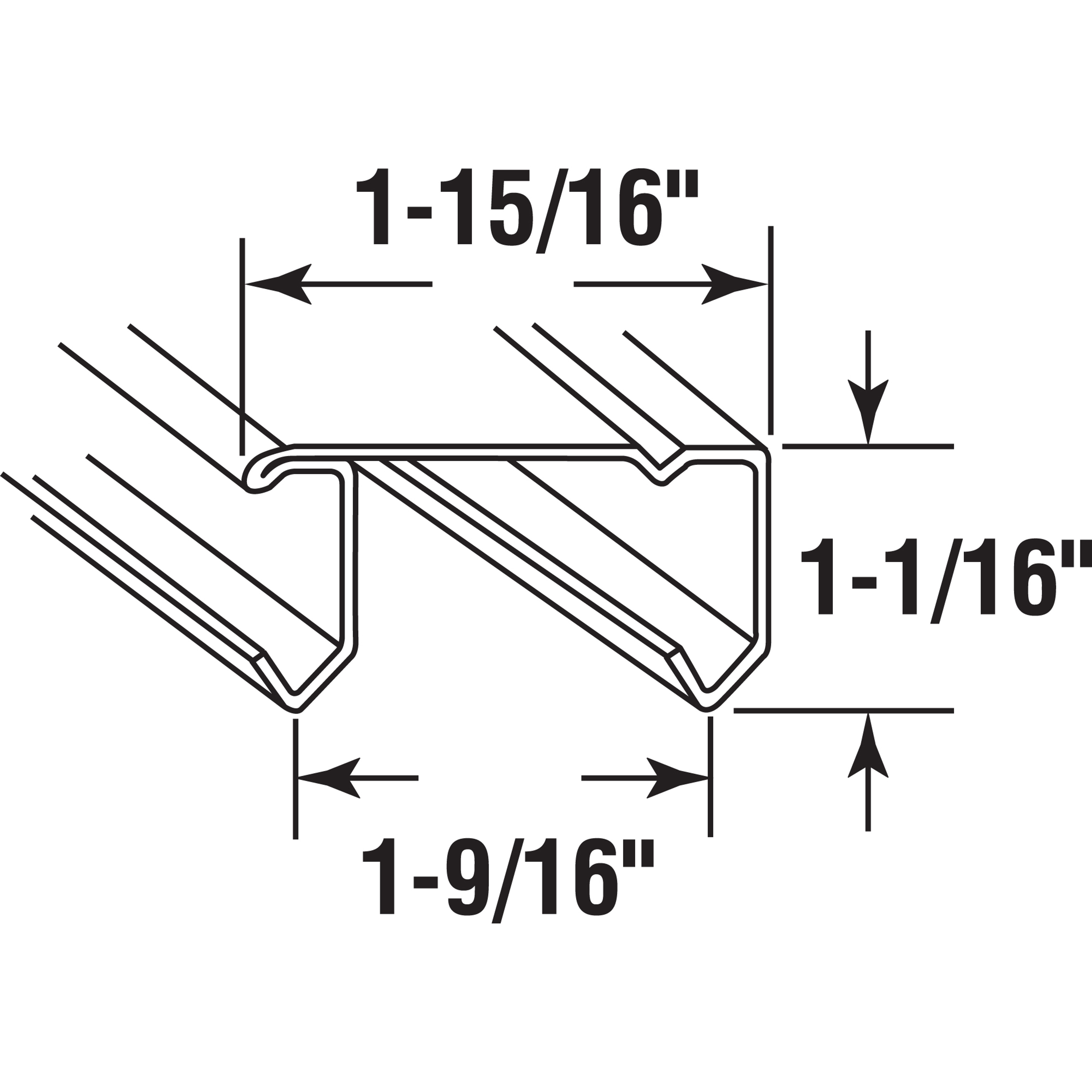 By- Pass Closet, 96 in. Track, Use with 2 and 3-Door Systems (1 Track)