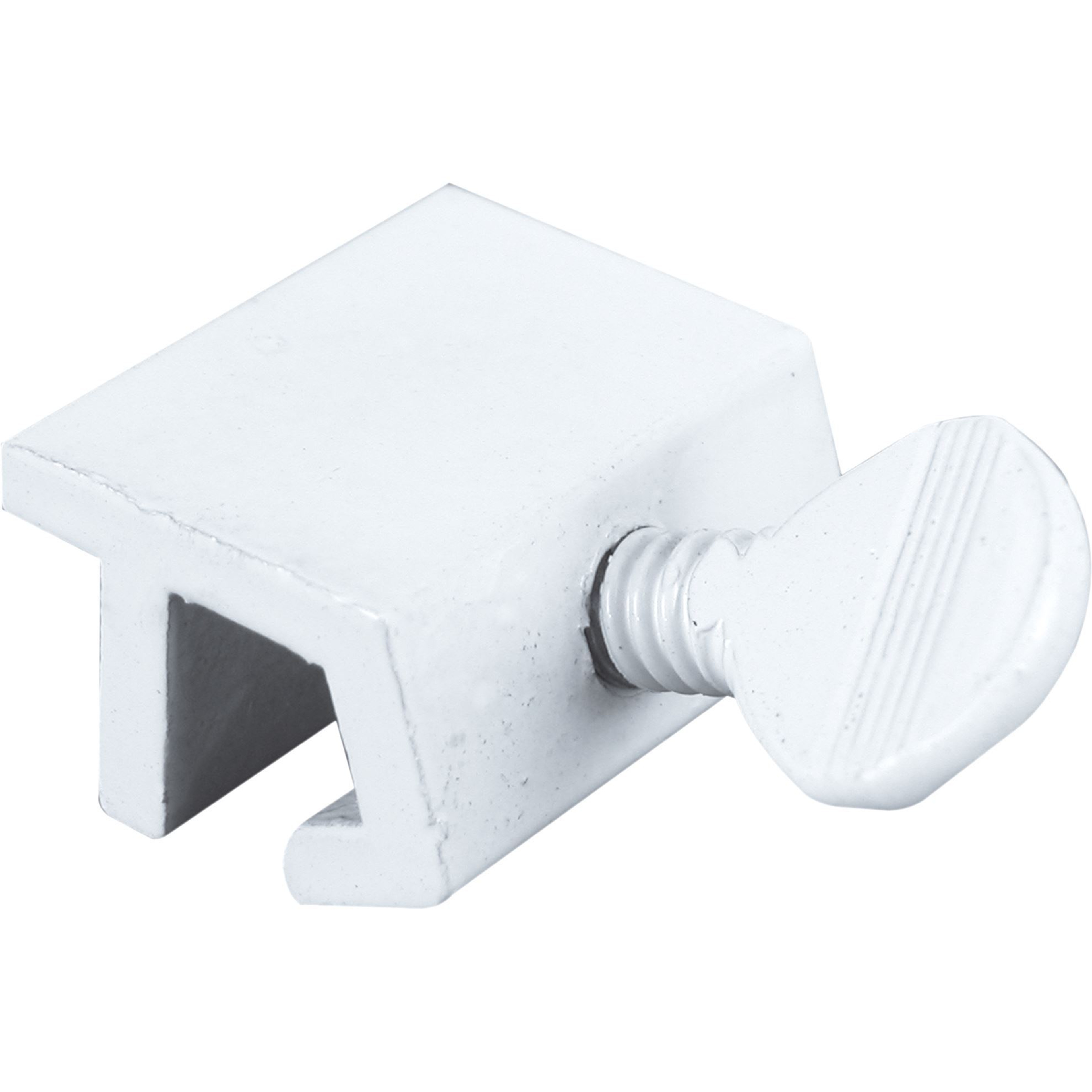 Sliding Window Economy Lock, Extruded Aluminum, 1 in., White Painted (4 Pack)