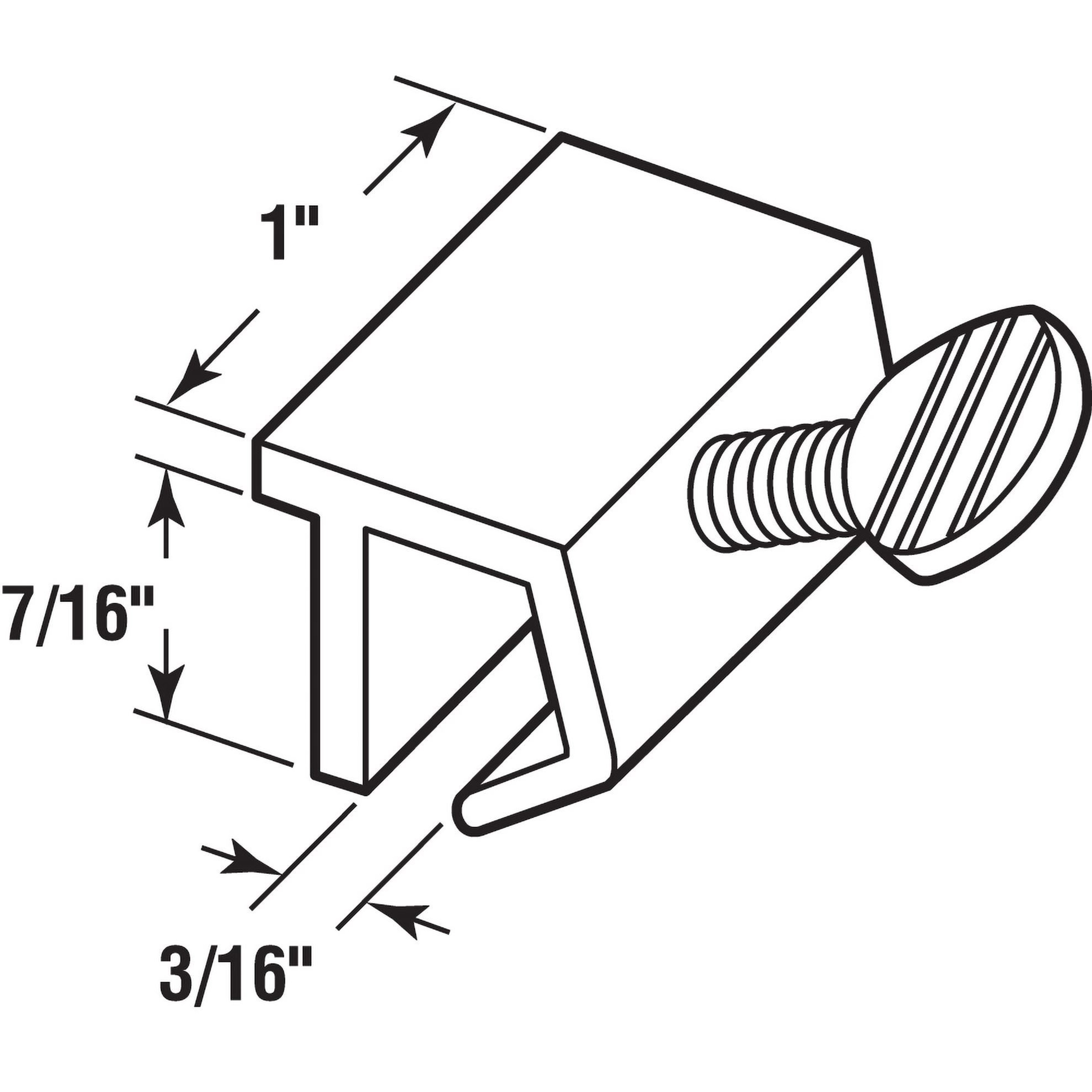 Sliding Window Economy Lock, Extruded Aluminum, 1 in., White Painted (4 Pack)