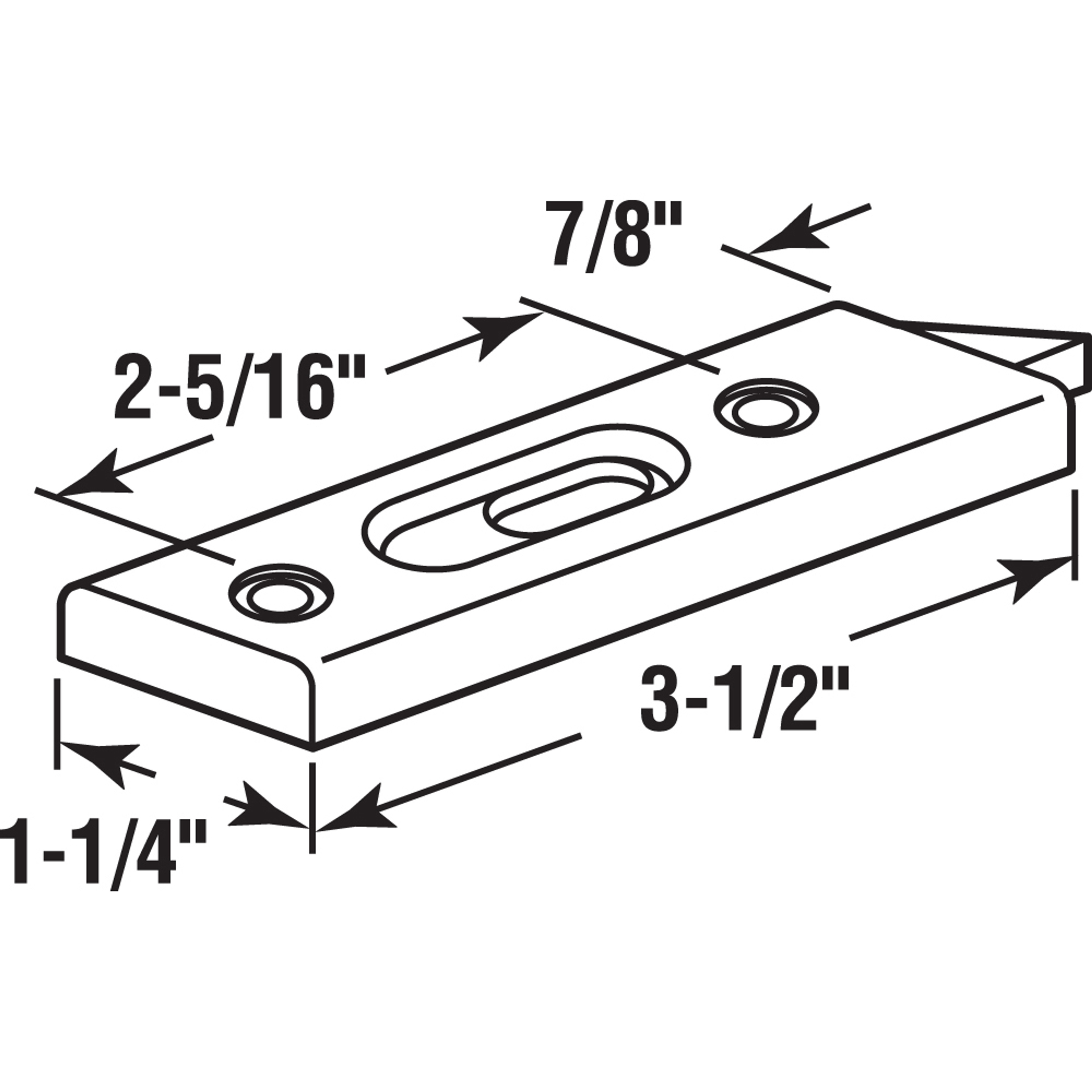 Reversible Double Hung Vinyl Window Tilt Latch, 2-5/16 in., Black (1 Set)