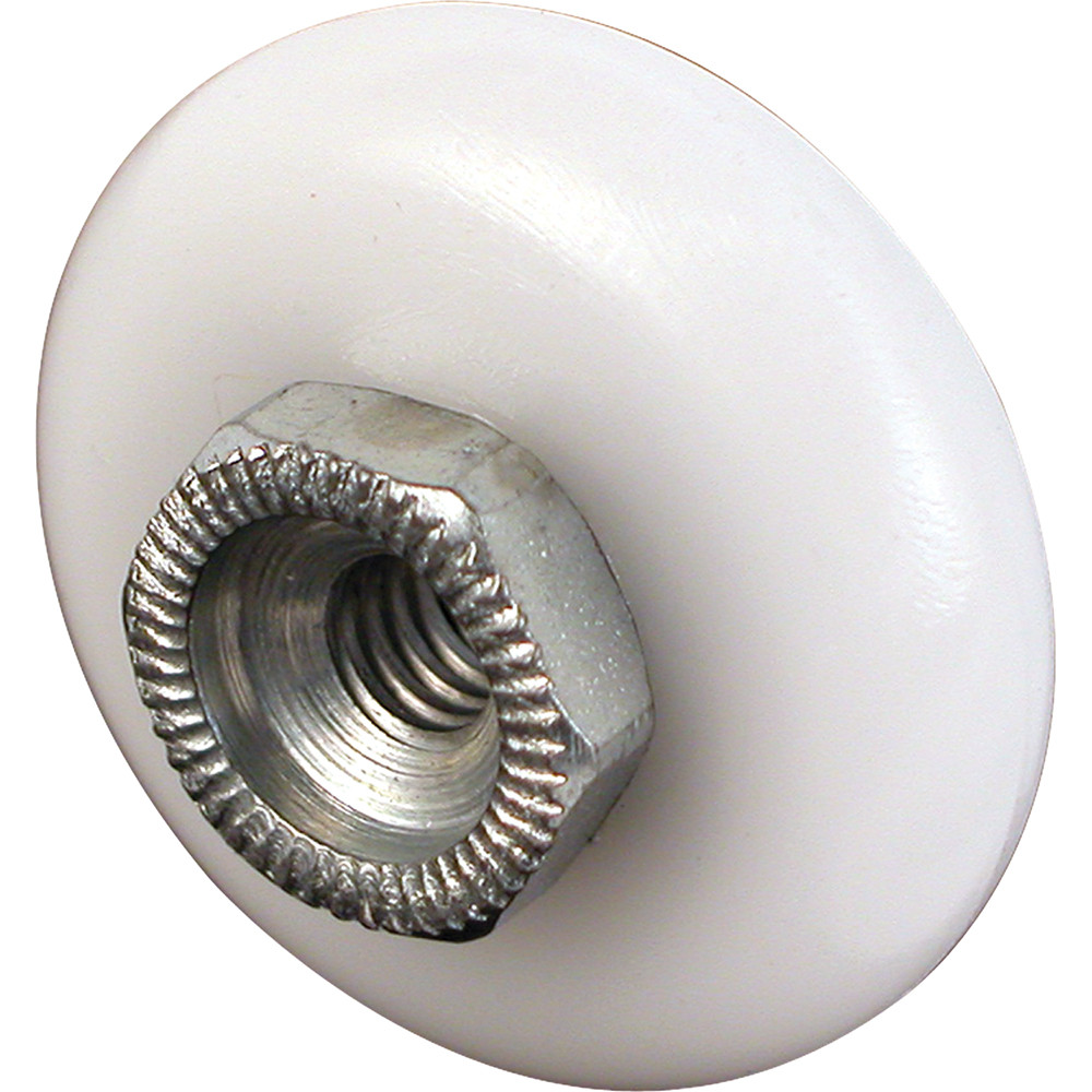 Shower Door Roller, 3/4 in., Plastic, Steel Ball Bearing, Round Edge (2 Pack)