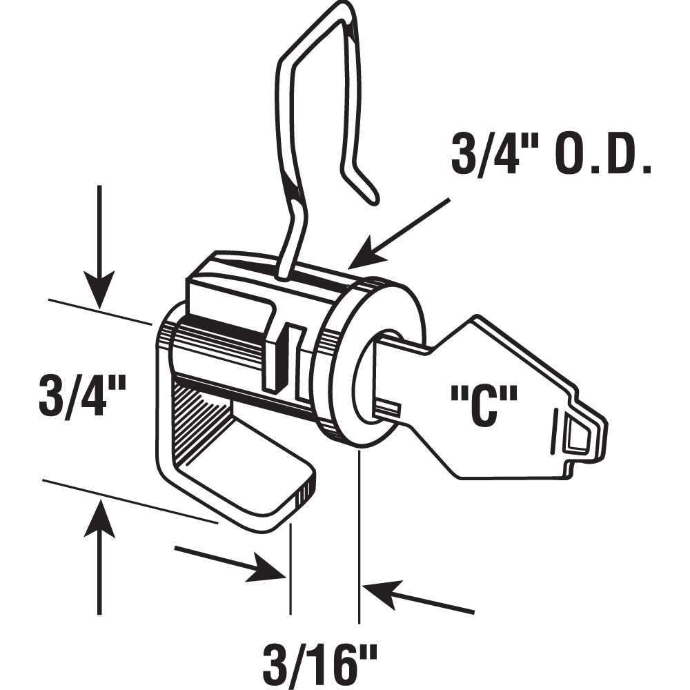Mailbox Lock – Replacement, Multipurpose Mailbox Lock for Several Brands – XL-7 Keyway, Opens Clockwise with 90º Rotation, Nickel Finish (1 Set)