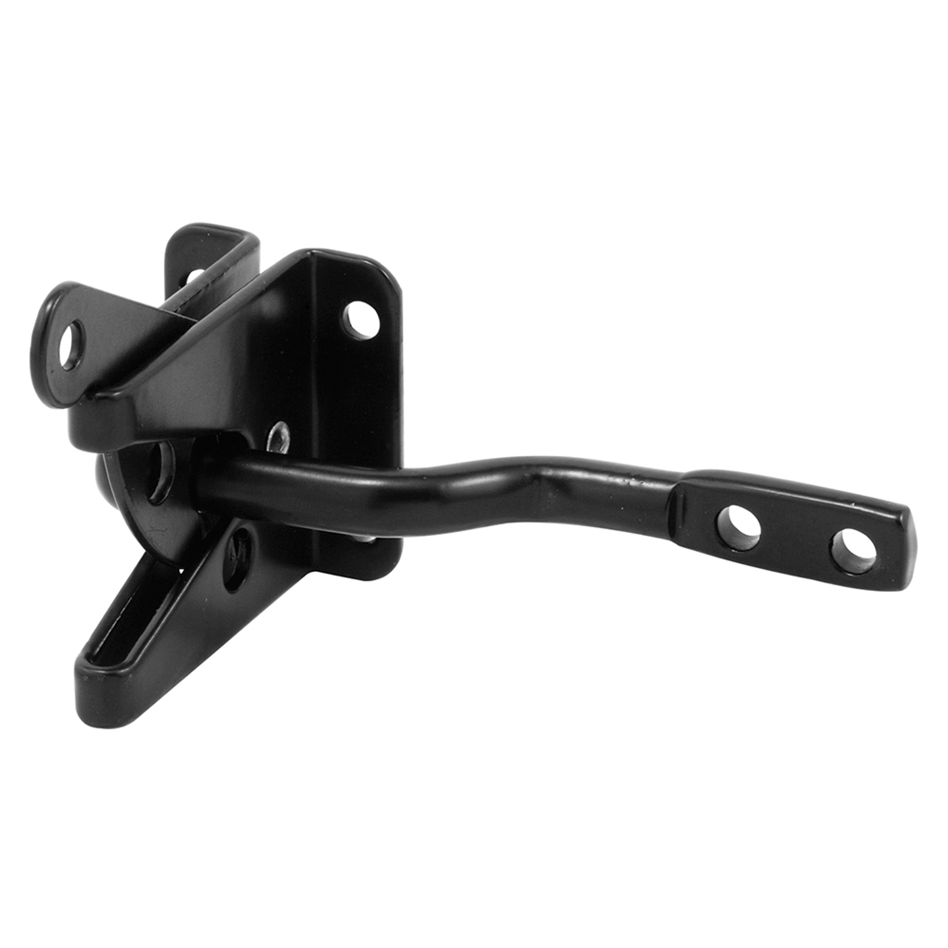 Gate Latch and Strike Set, 1-7/8 in. x 1-9/16 in., Steel, Painted Black (Single Pack)