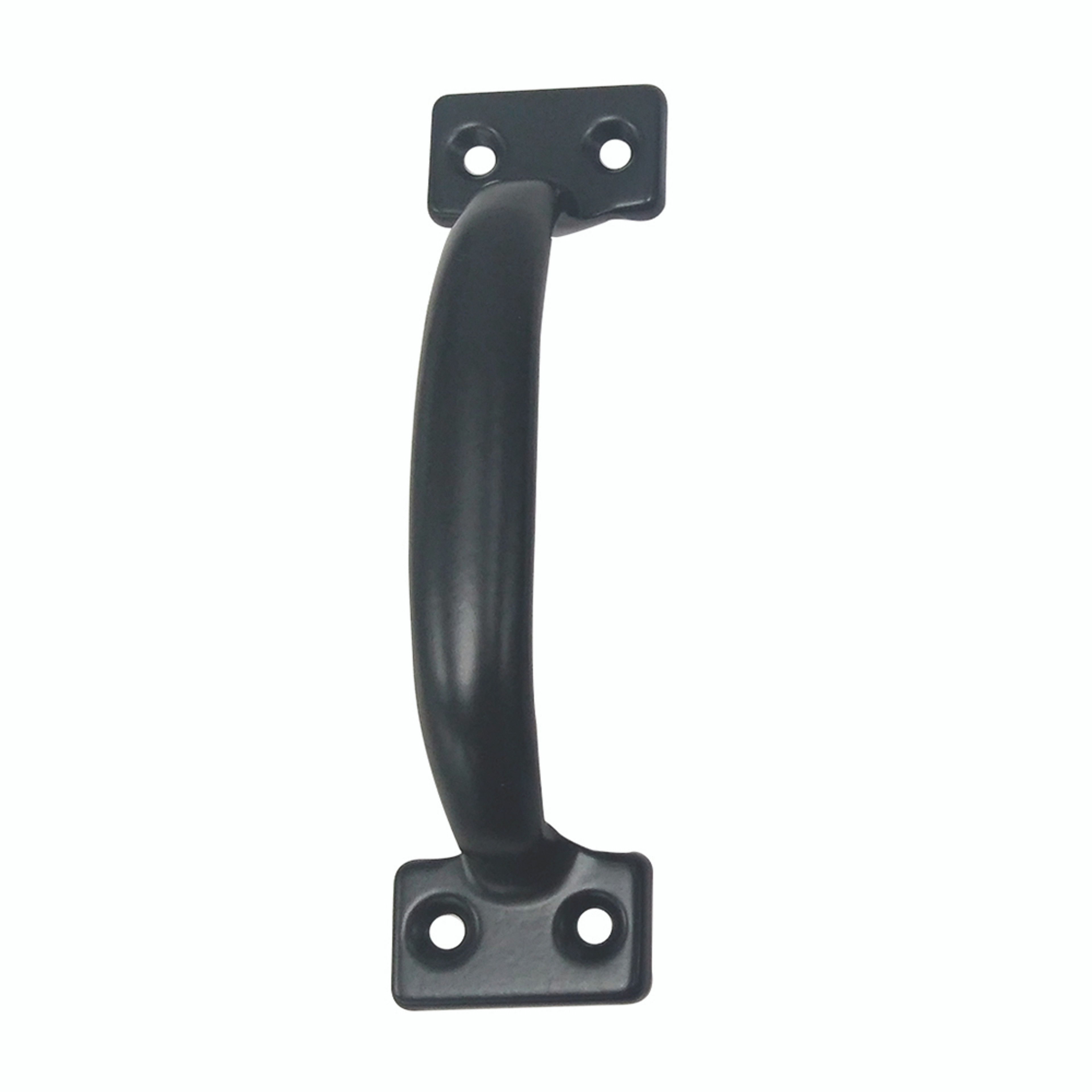 Gate Pull, 5-3/4 in., Steel Construction, Black Powder-Coated Finish (Single Pack)