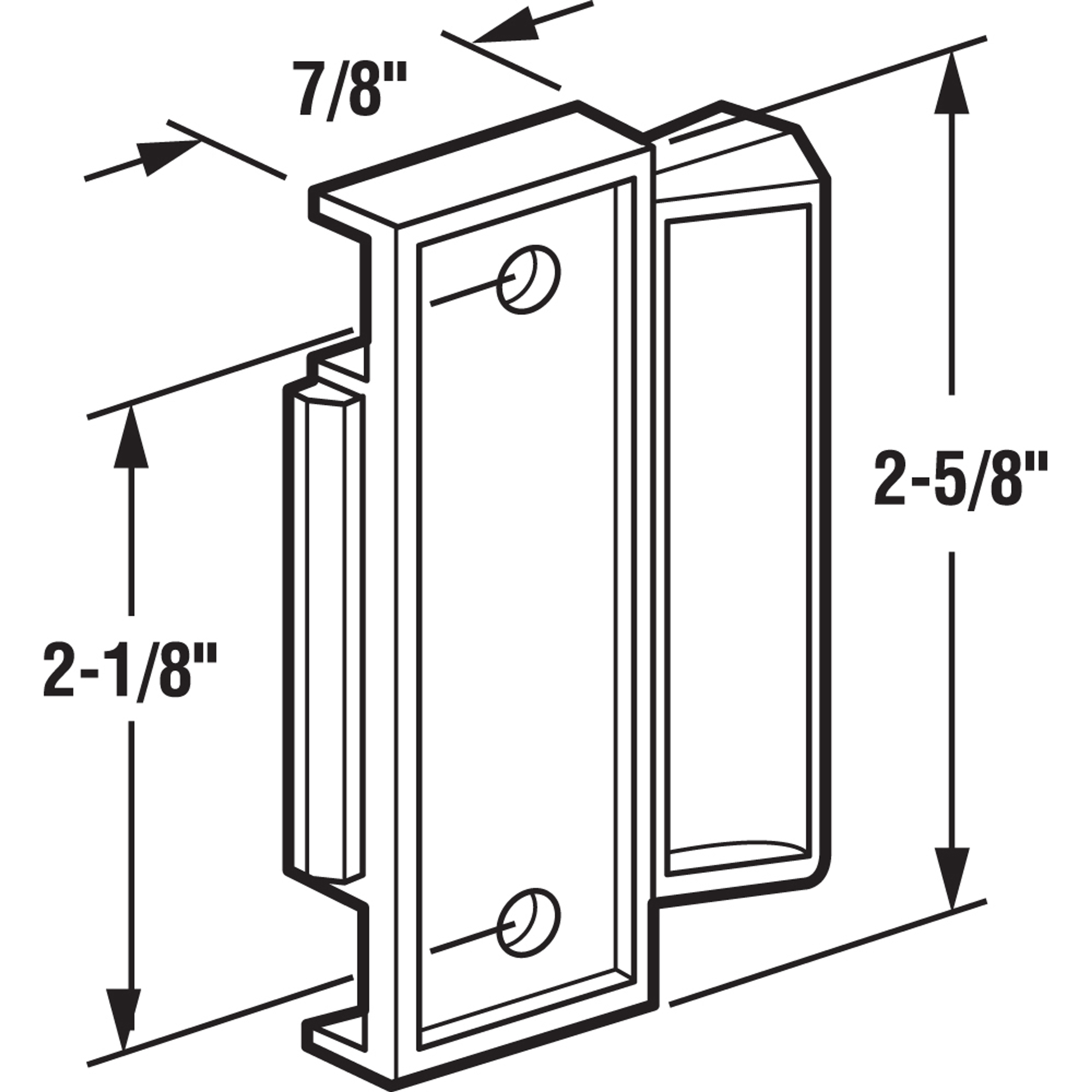 Sliding Window Auto Latch and Pull, Natural Plastic (2 Pack)