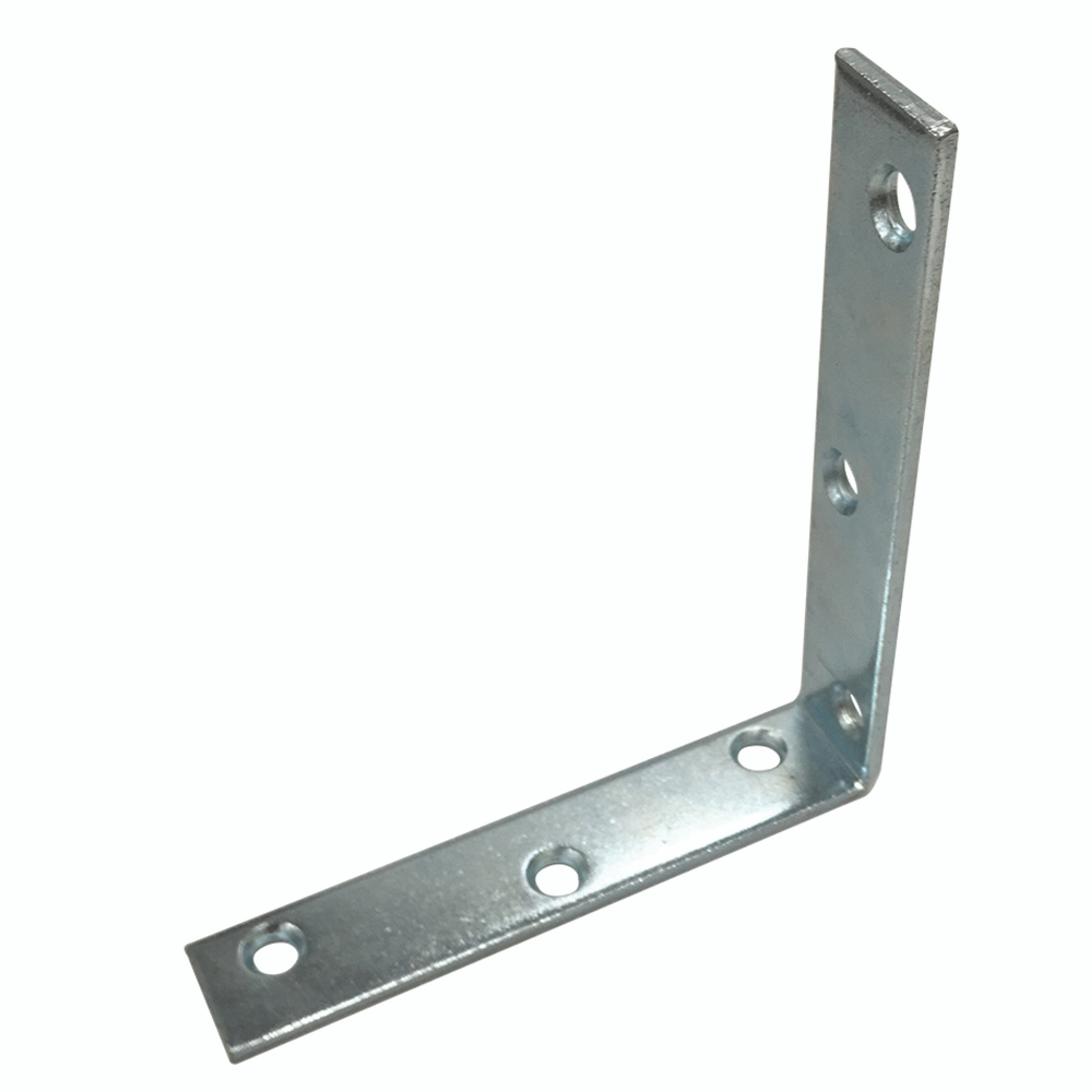 Corner Bracket, 5 in., Steel Construction, Zinc-Plated, L-Angle (2 Pack)