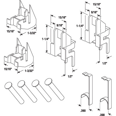 Channel Balance Accessories, Nylon and Steel Components, FS 101-Top and FS 153-Bottom (2 Sets)