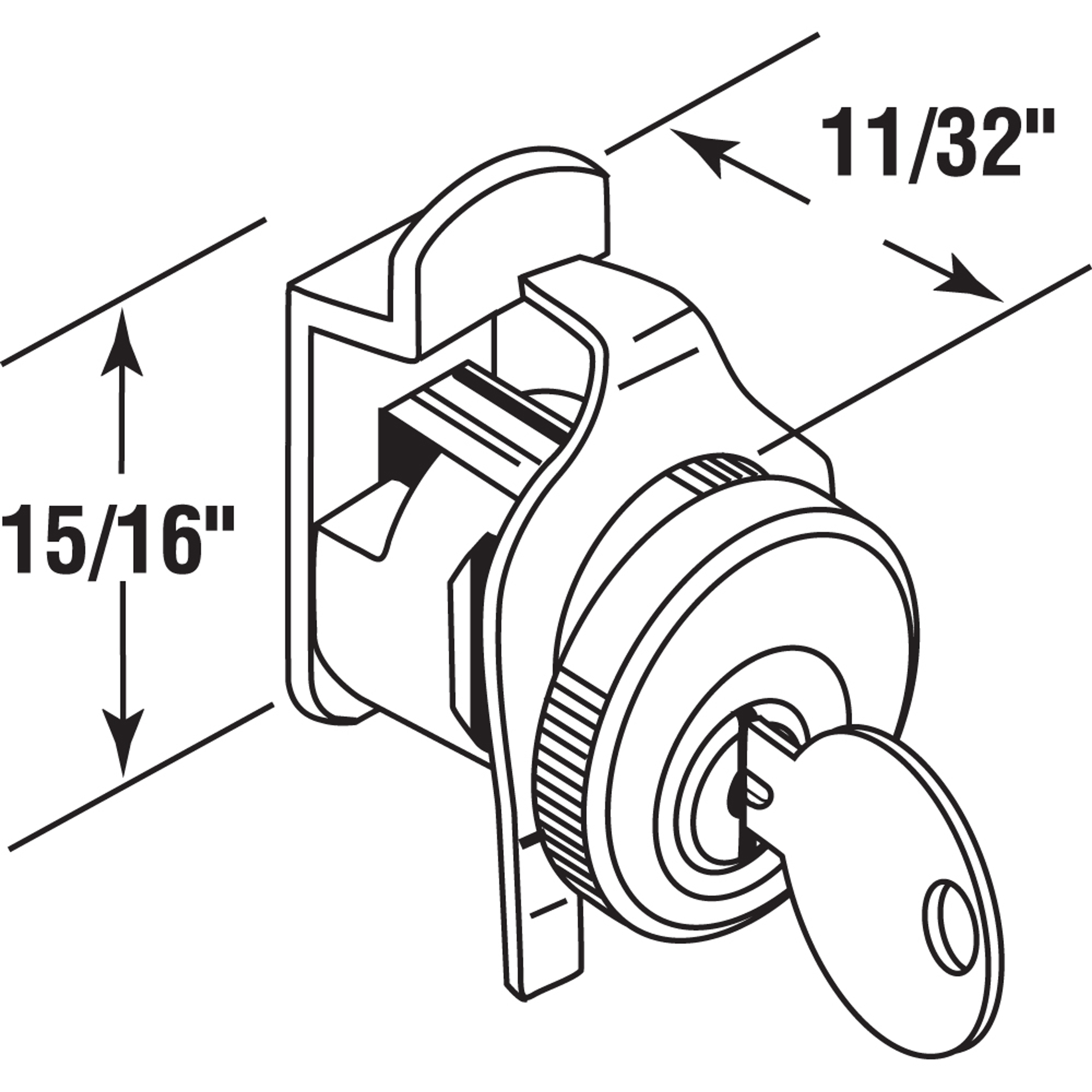 Mailbox Lock – Replacement, Multipurpose Mailbox Lock for Several Brands – ILCO 1003M Keyway, Opens Clockwise with 90º Rotation, Nickel Finish (1 Set)