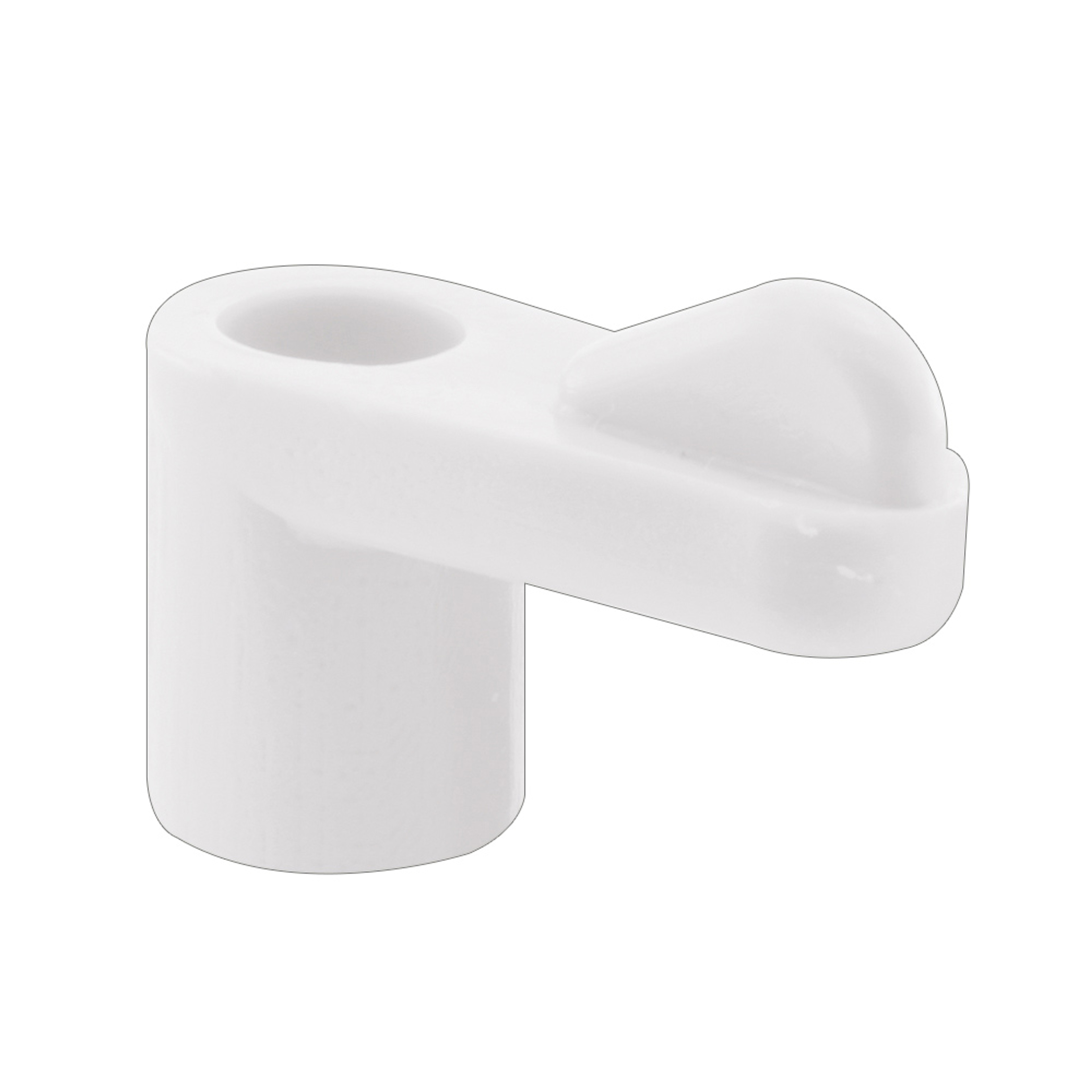 Screen Clip, 5/16", Plastic, White, Qty:8 w/Screws