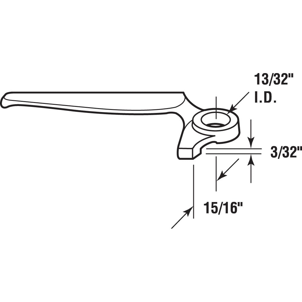 Casement Window Locking Handle for Fenestra, Left Hand, Heavy Bronze Casting (Single Pack)
