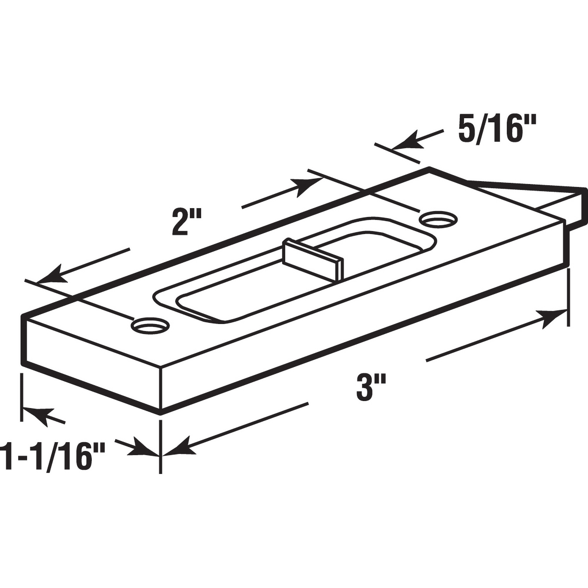 MP2598 |  White Vinyl Vertical Hung Sliding Window Lock (1 Pair)