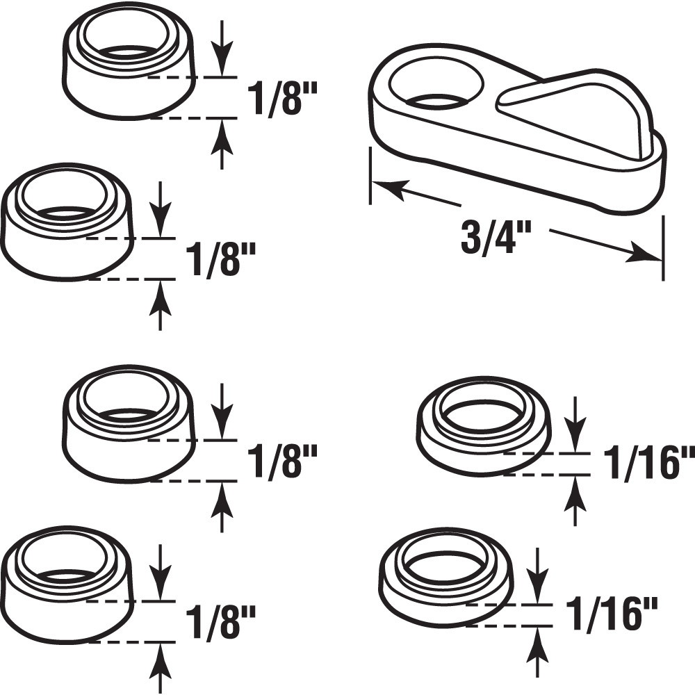 Universal Screen Clips, Flush To 7/16 in., Plastic Construction, White (4 Pack)