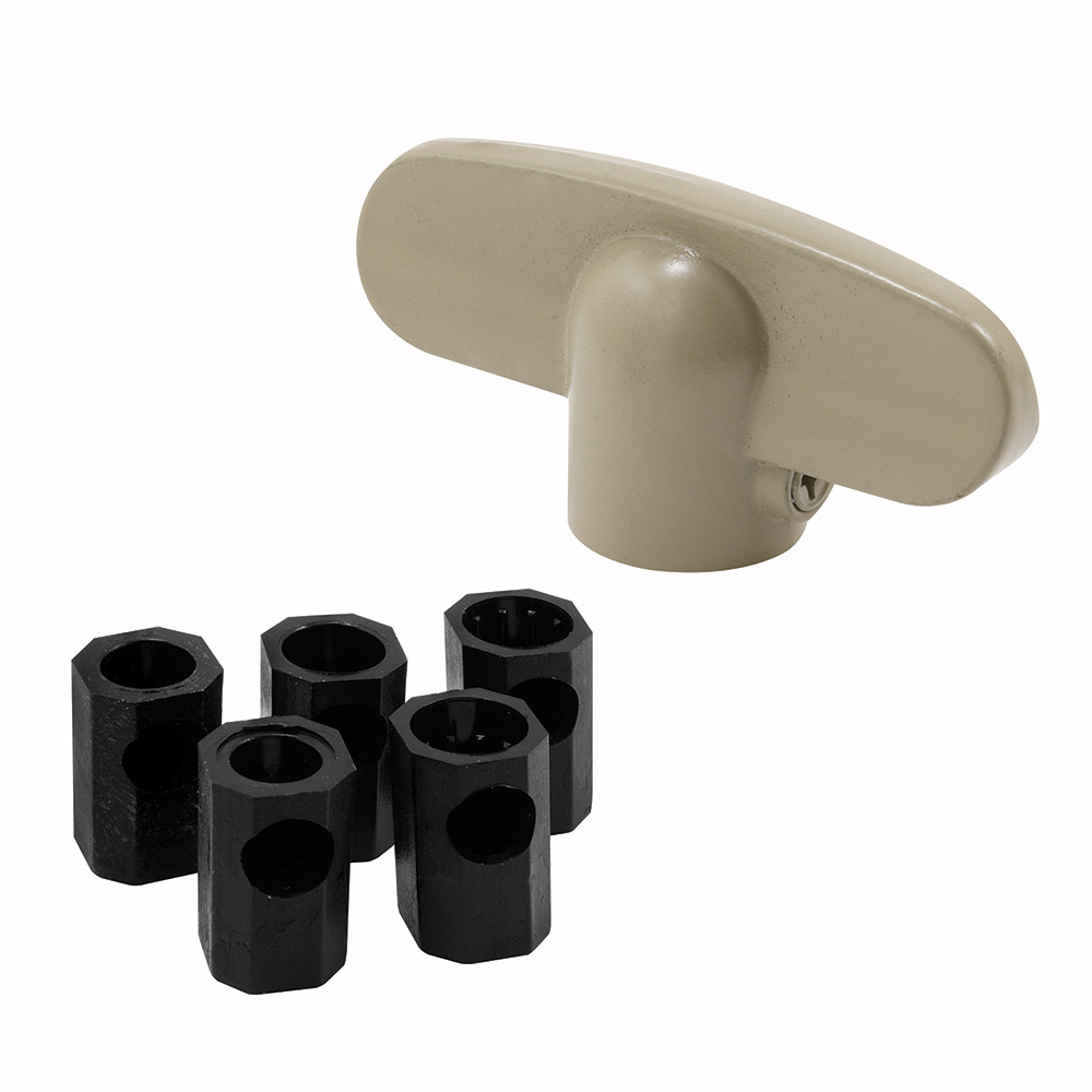 Universal, Driftwood Tee-Crank Casement Window Handle (2 Pack)