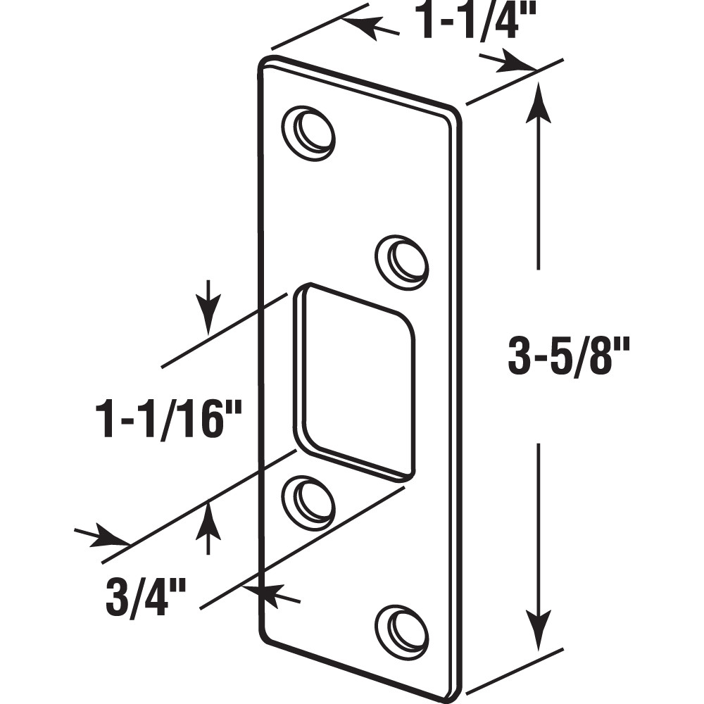 Stainless Steel, High Security Deadbolt Strike (Single Pack)