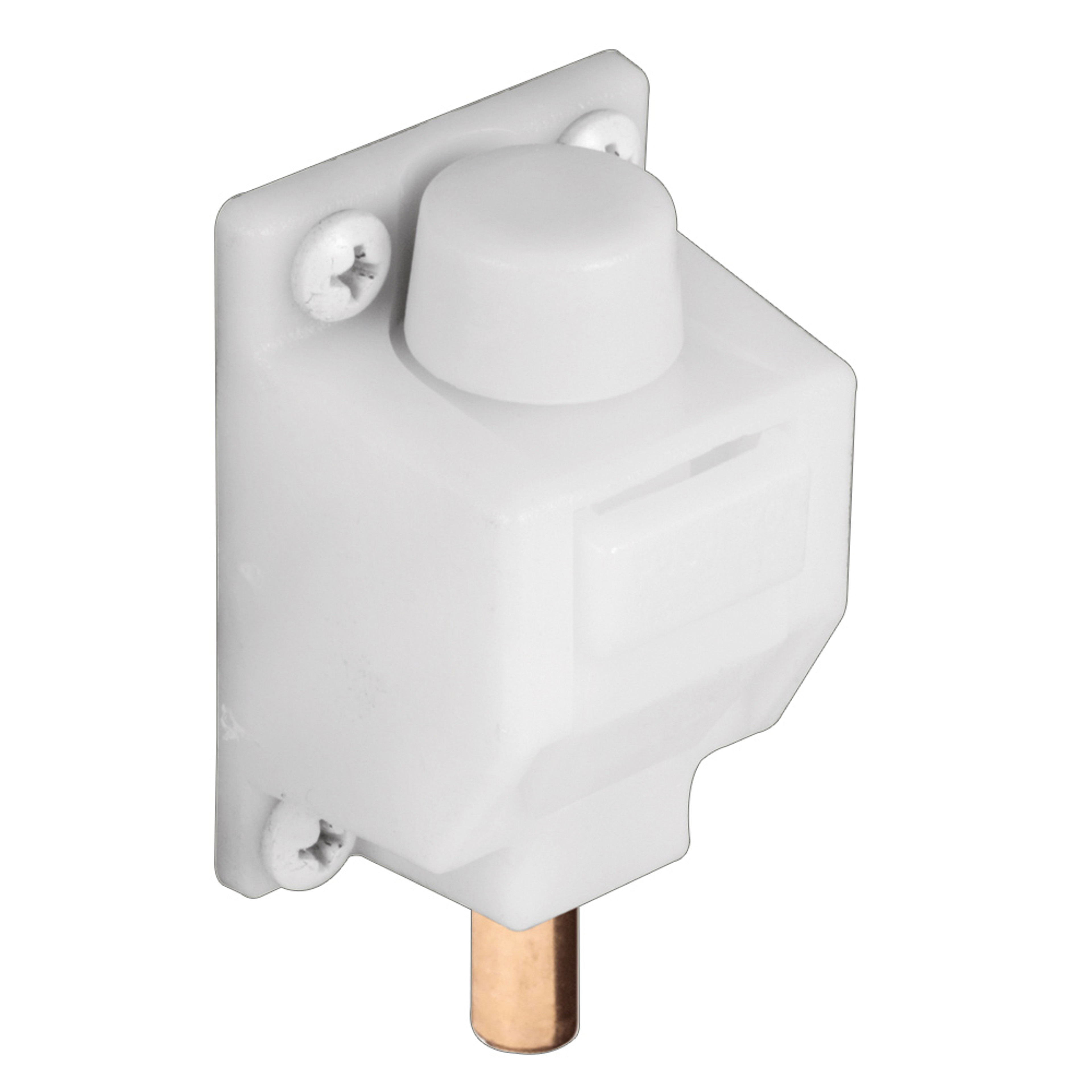 White Plastic, Foot Operated, Sliding Door Lock (Single Pack)