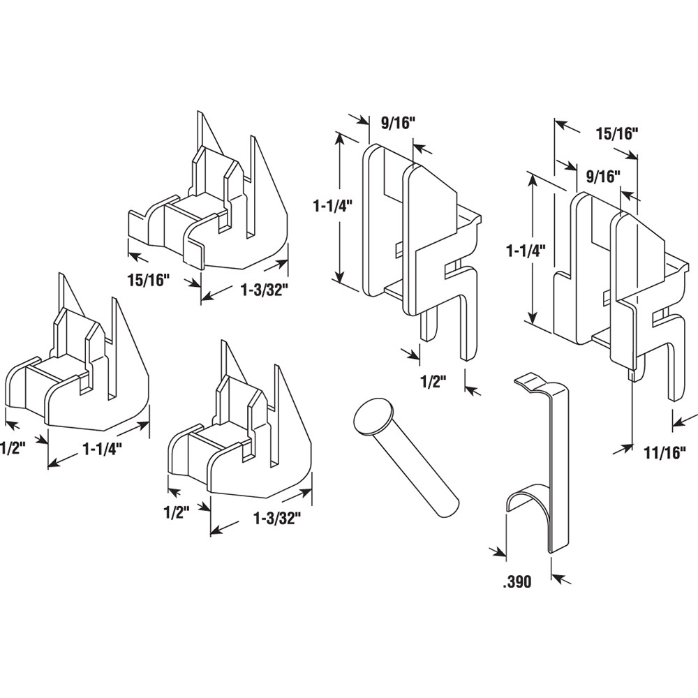 Channel Balance Accessories, Plastic and Steel Components (Single Pack)