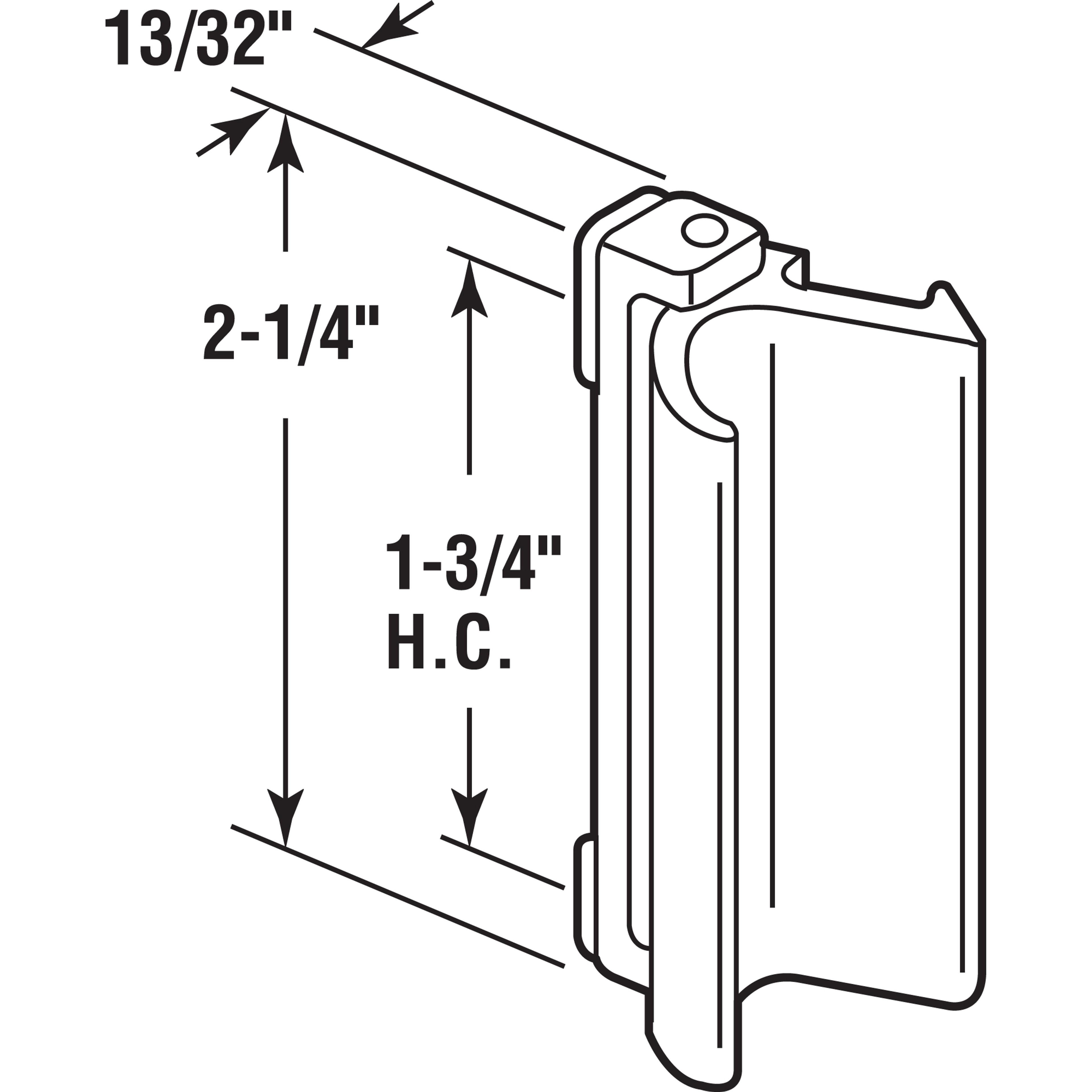 Spring-Loaded Sliding Keller Window Latch and Pull, Aluminum (Single Pack)