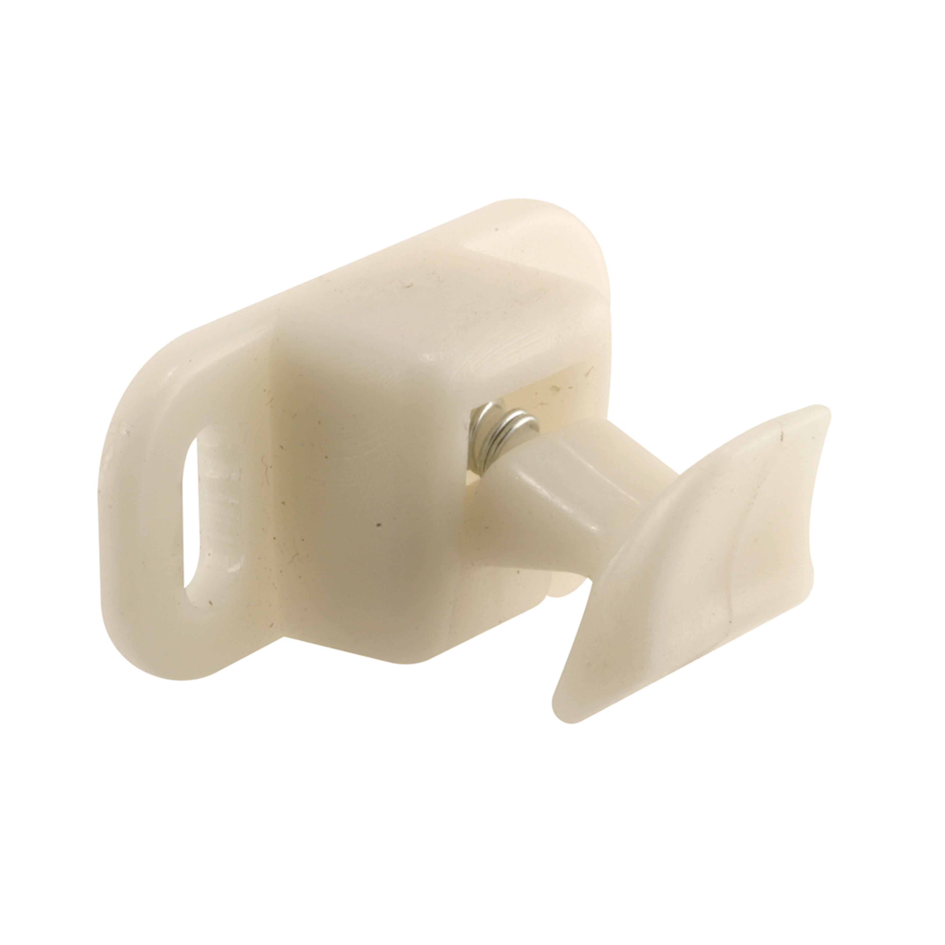 Sliding Window Latch, Plastic, White, 1 in. Hole Centers (Single Pack)