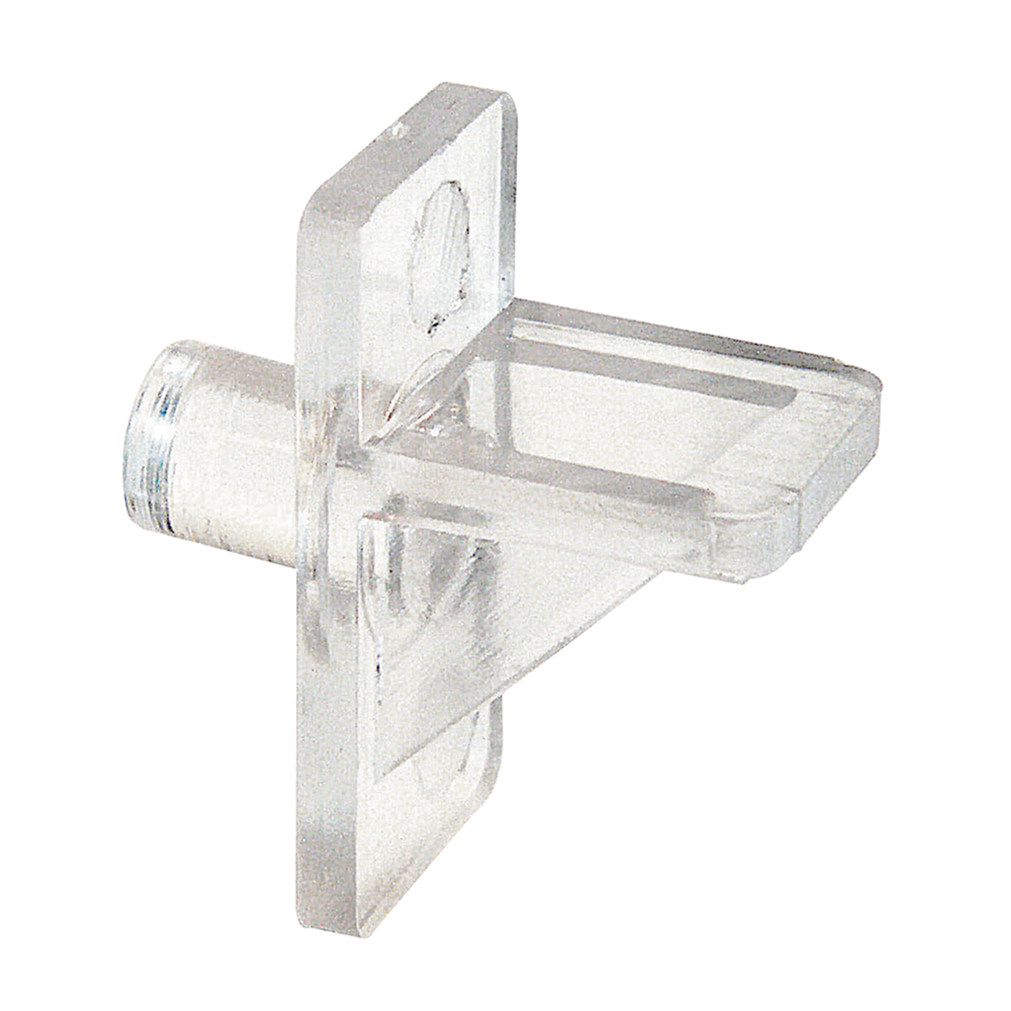 Shelf Support Pegs, 5 mm. Diameter, Plastic, Clear (12 Pack)