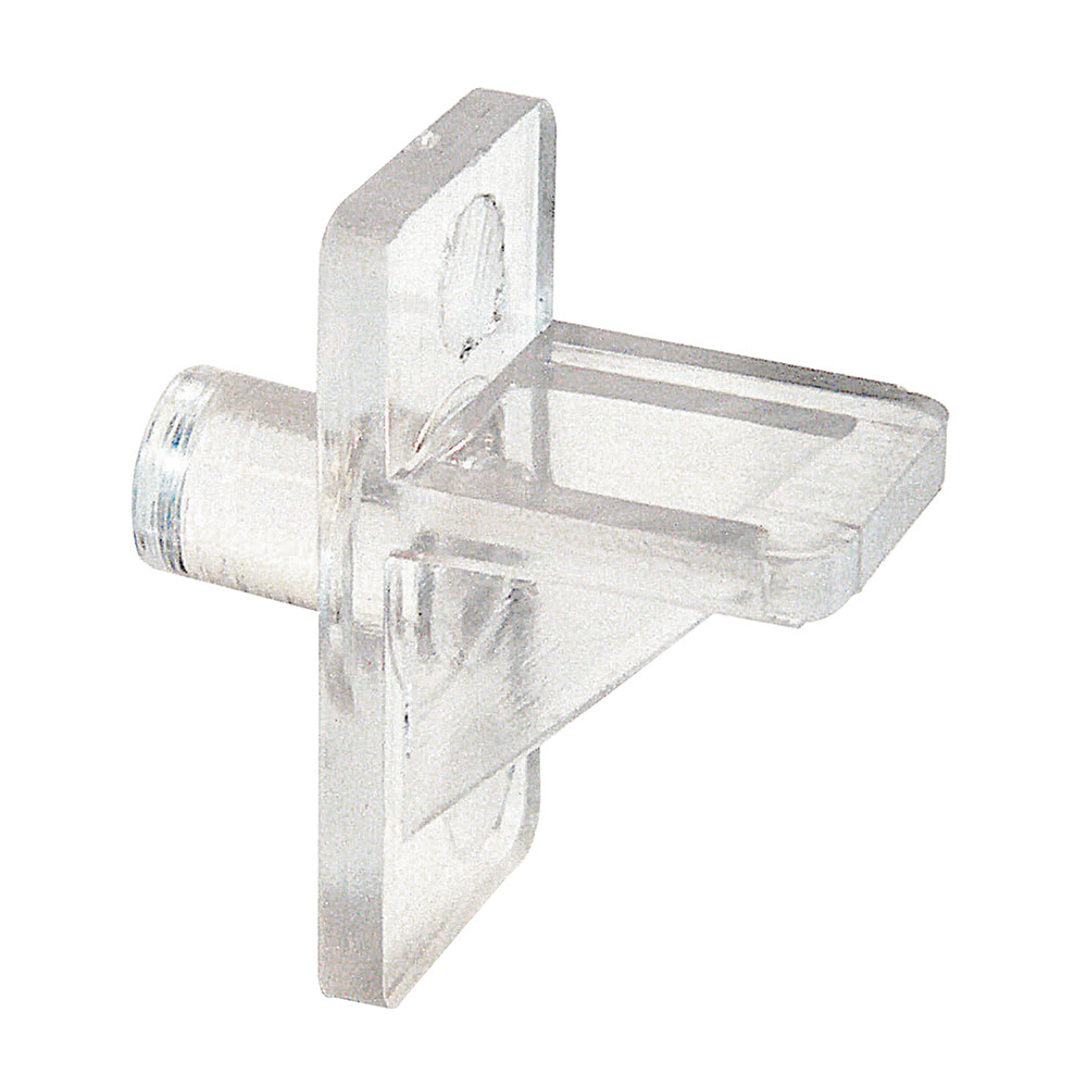 Shelf Support Pegs, 5 mm. Diameter, Plastic, Clear (12 Pack)
