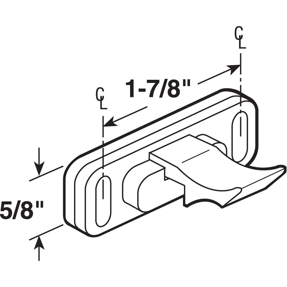 White Plastic Sliding Spring-Loaded Window Lock (Single Pack)