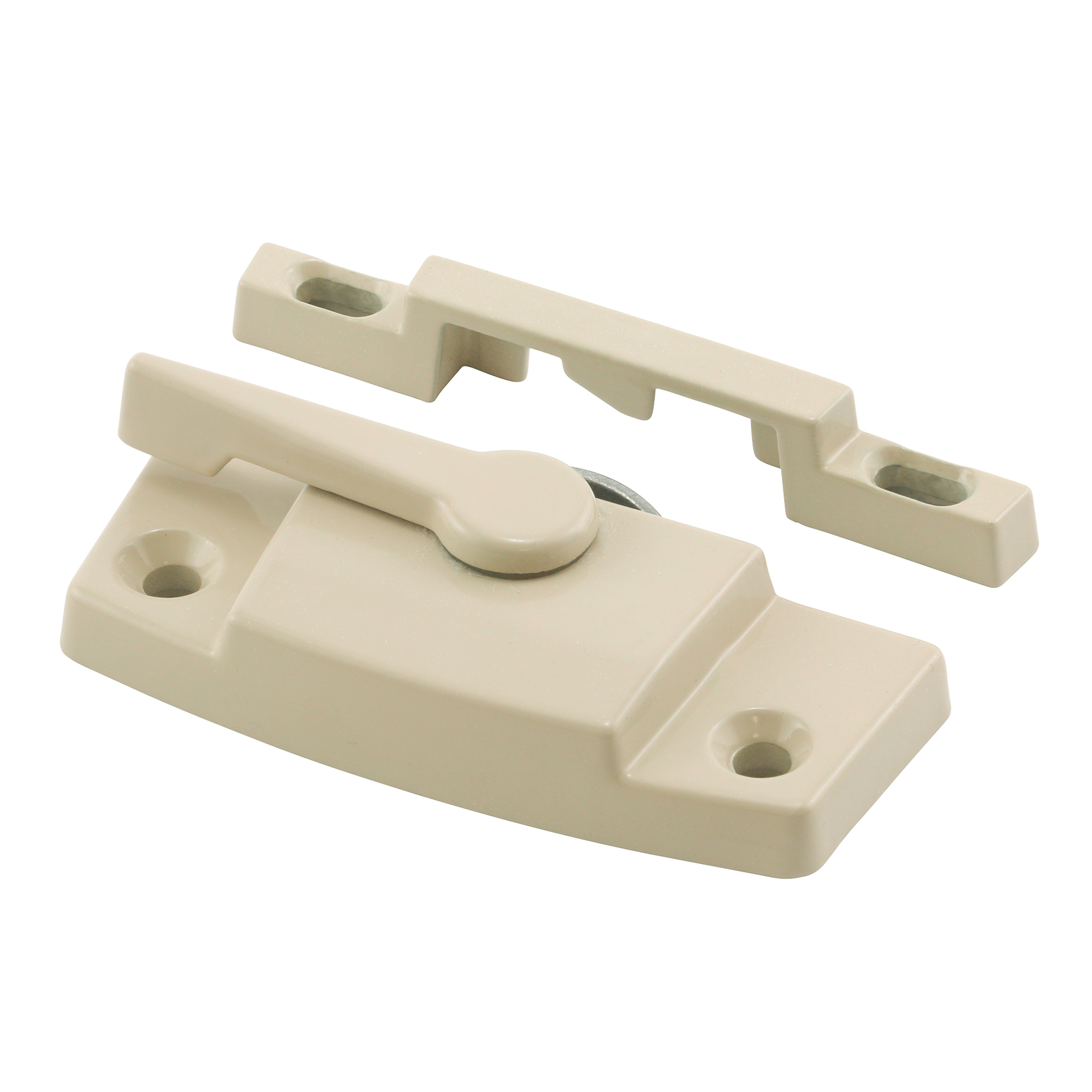 F 2894 |  Window Sash Lock, Zinc Diecast, Fits Silverline Windows, Tan in Color, 2-1/16 in. Hole Centers, Includes Fasteners (1 Pair)