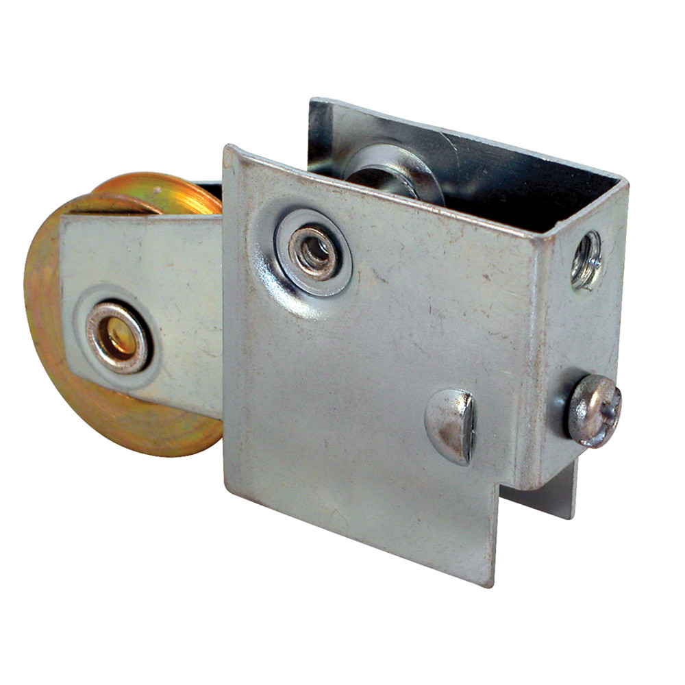 Single 1-1/2 in. Steel Roller Assembly, Ball Bearing, Plain Back (Single Pack)