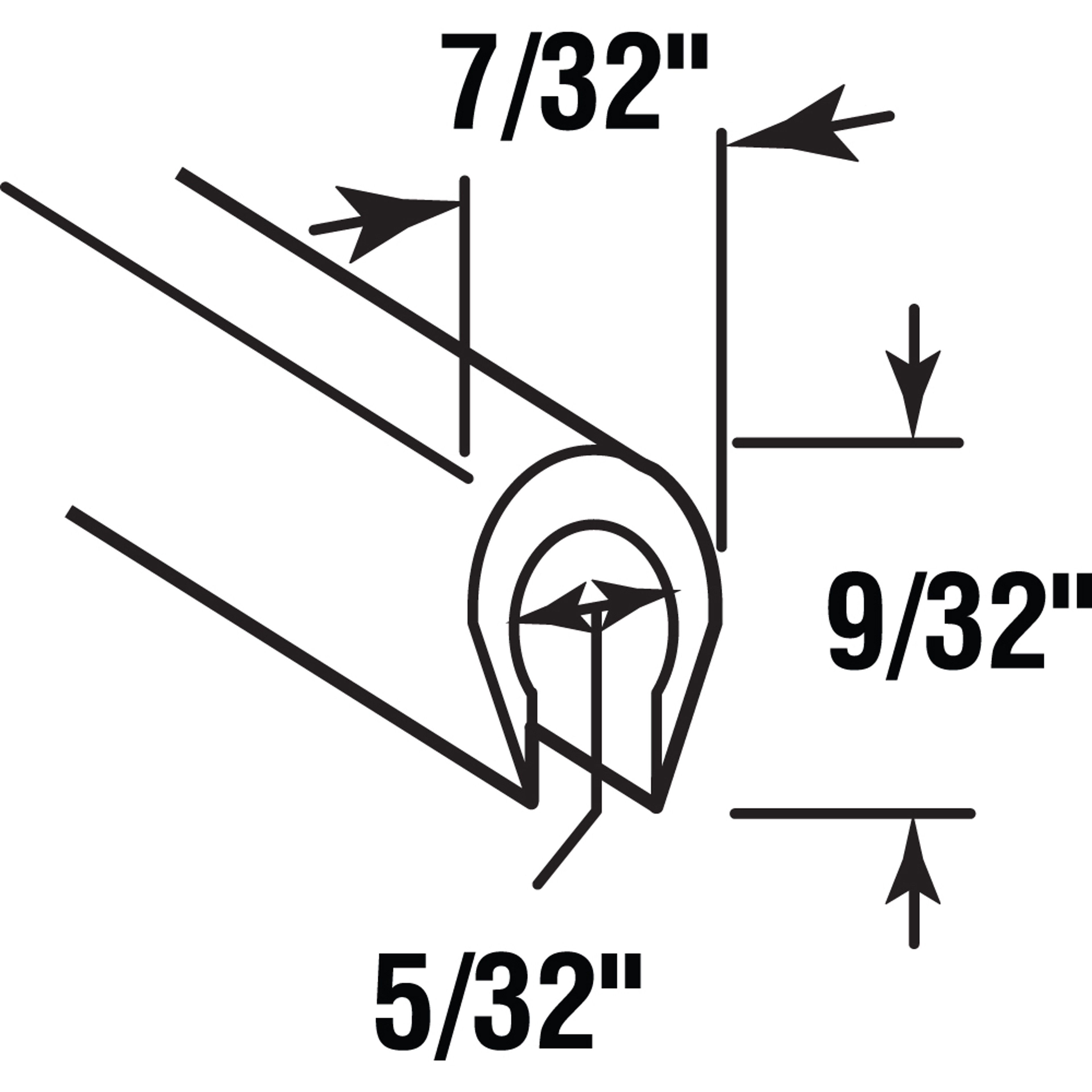 Track Repair Cap, Black Plastic, 96 in. Length (Single Pack)