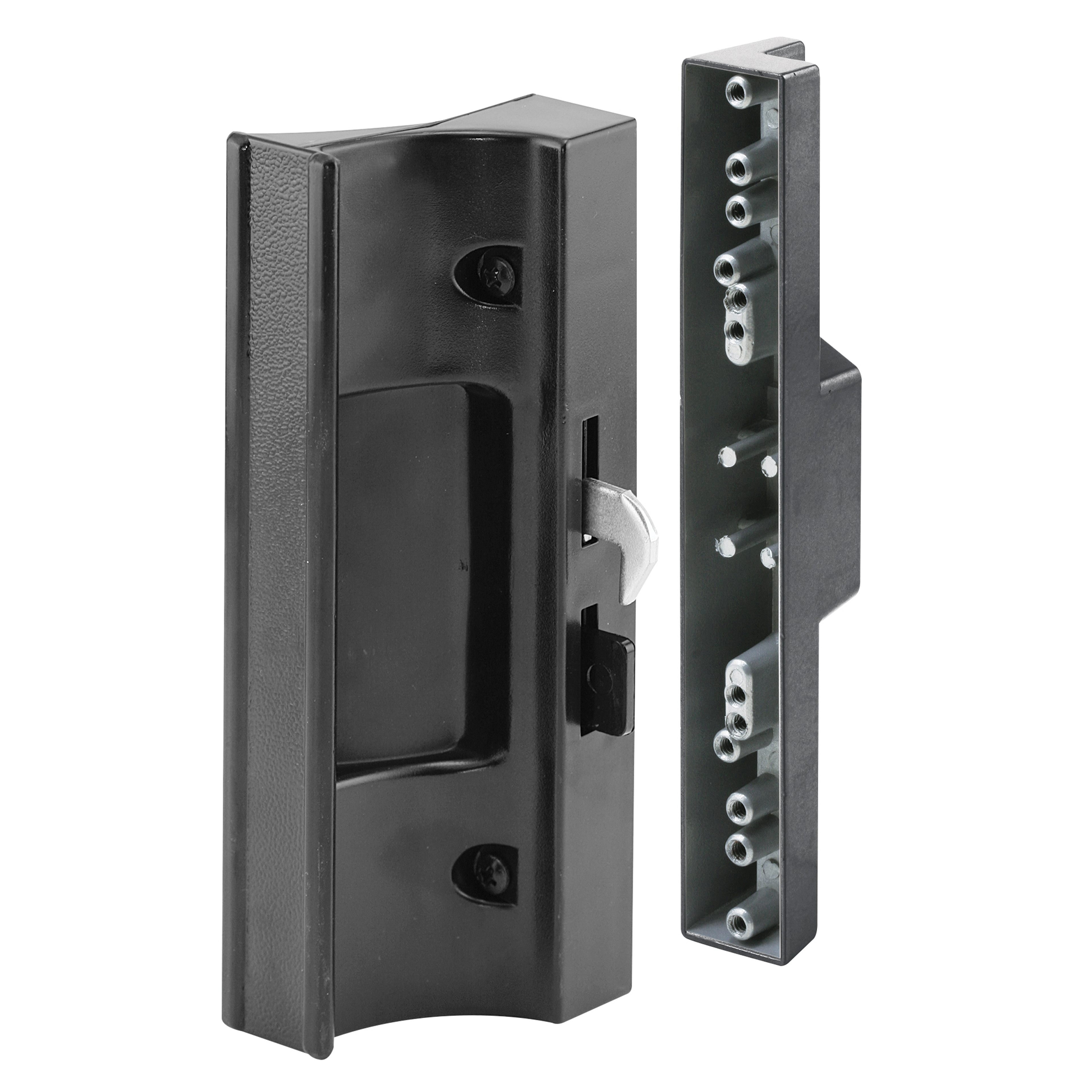 Sliding Door Handle, 4-15/16 in. Hole Centers, Black (Single Pack)