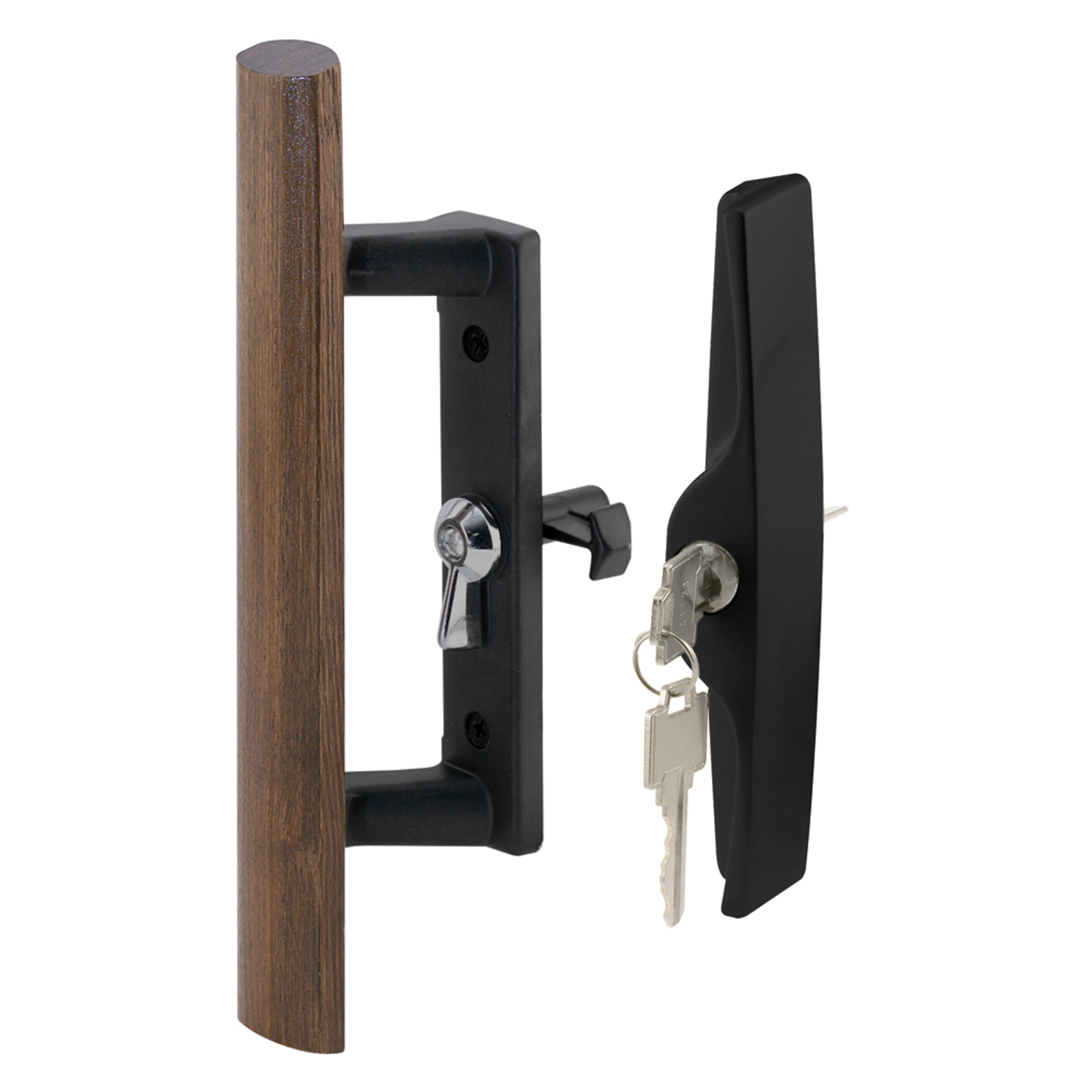 Keyed 3-1/2 in. Sliding Door Handle, Acorn (Single Pack)