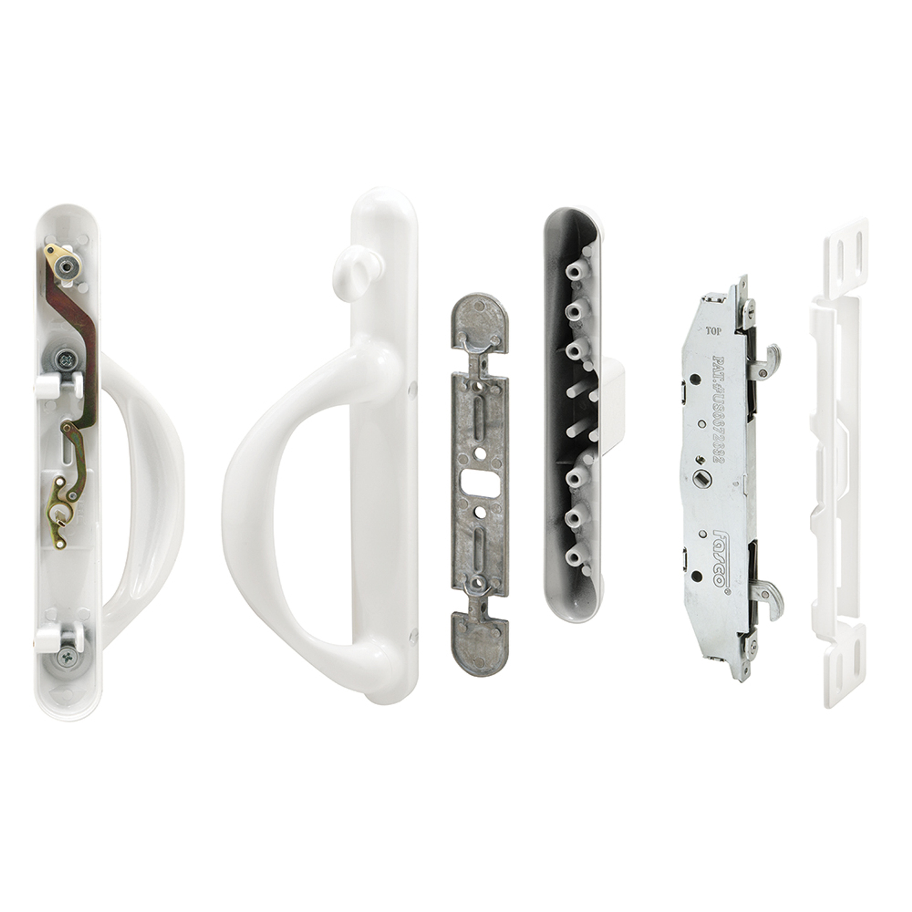 White Diecast, Mortise System Left Hand Patio Door Handle (Single Pack)