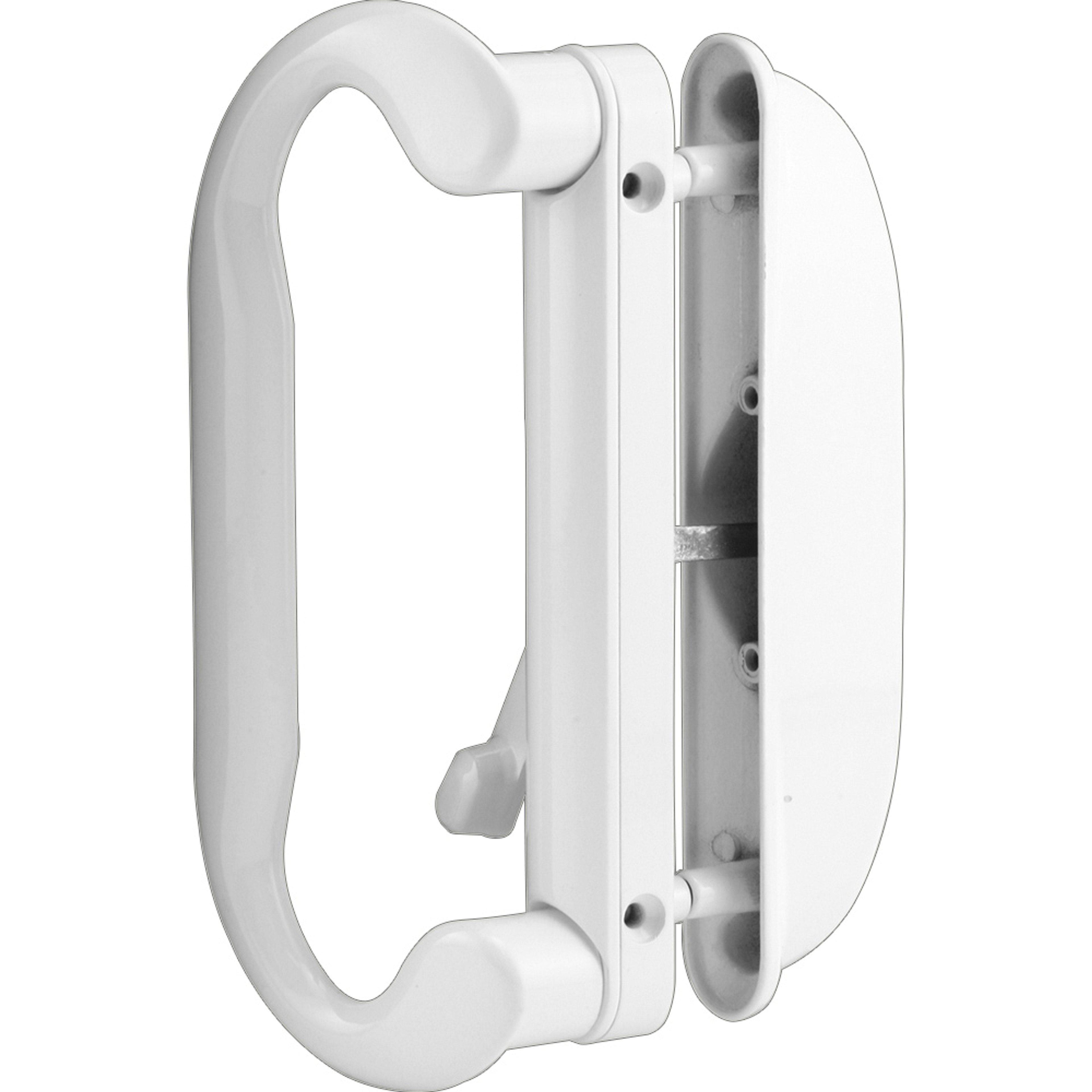 Diecast, White, Patio Door Handle Set, Square Drive Center Lever, Used for Roto (Single Pack)