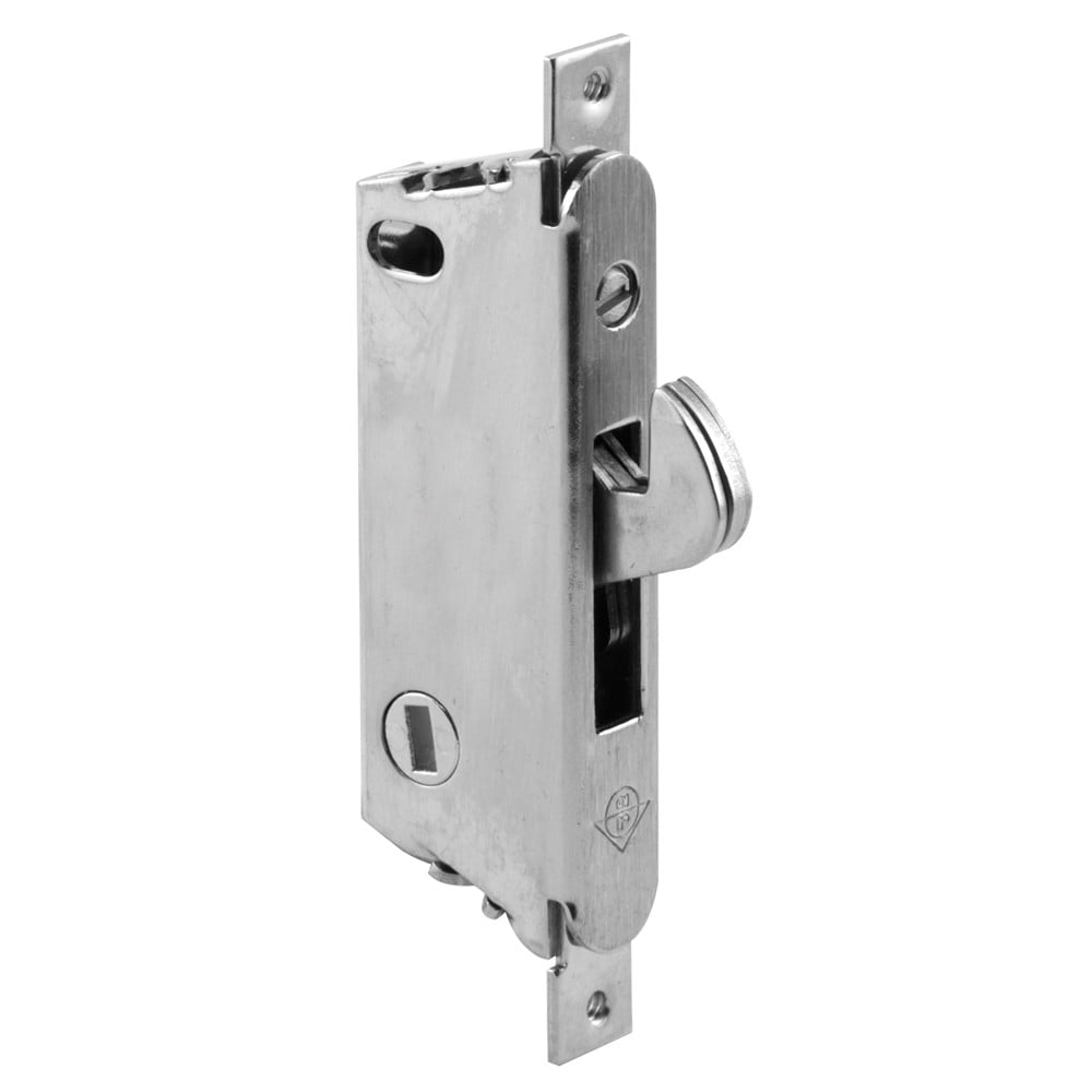 Mortise Lock, 3-11/16 in. Mounting Hole, Stainless Steel, Vertical Key (Single Pack)