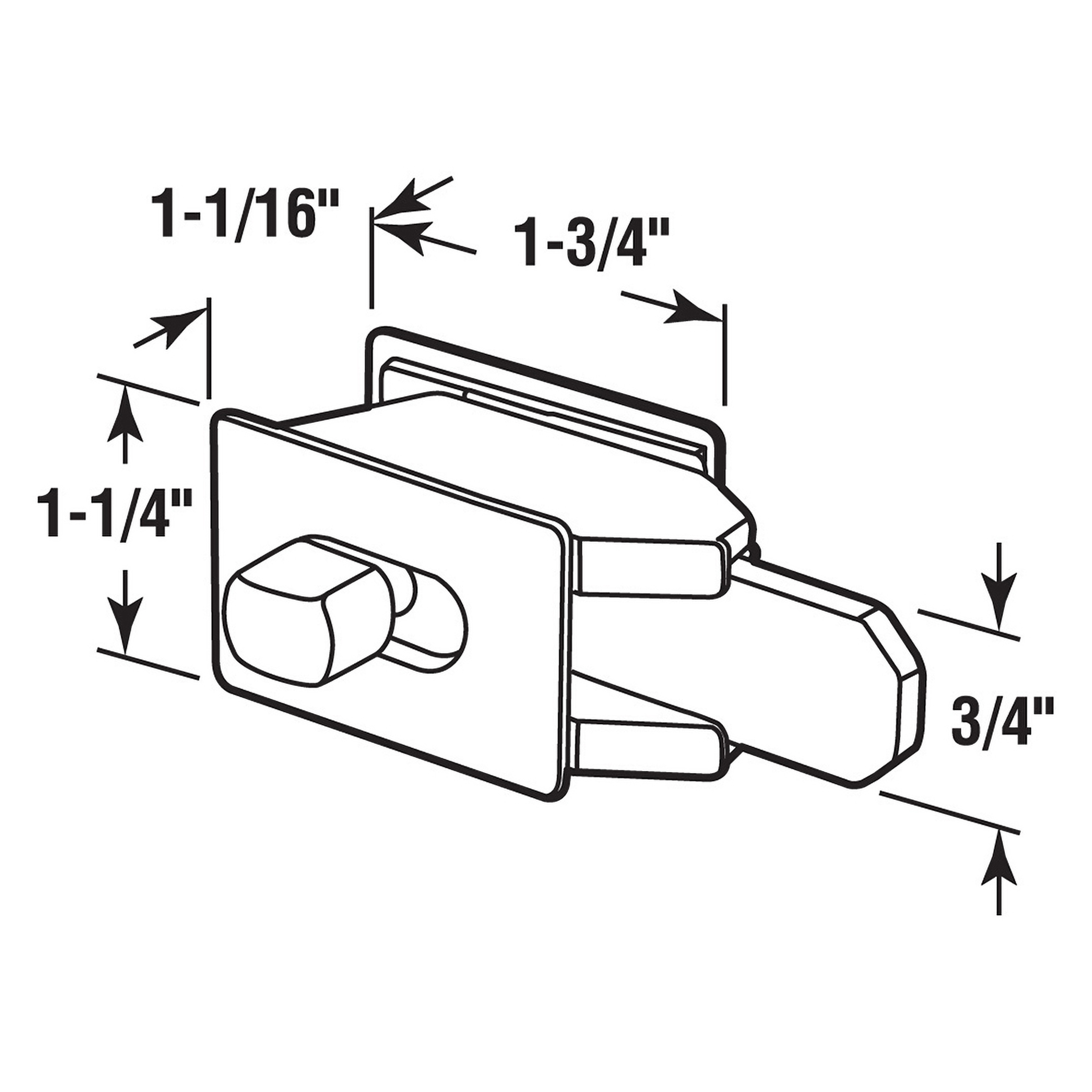 Slide Indicator Latch, 1-5/8 in., Diecast Zamak Construction, Polished Chrome Plated Finish (Single Pack)