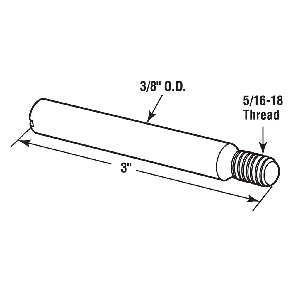658-6875 |  Pivot Hinge Pin, 3/8 in. Outside Diameter x 3-1/4 in., Steel, Slotted (Single Pack)