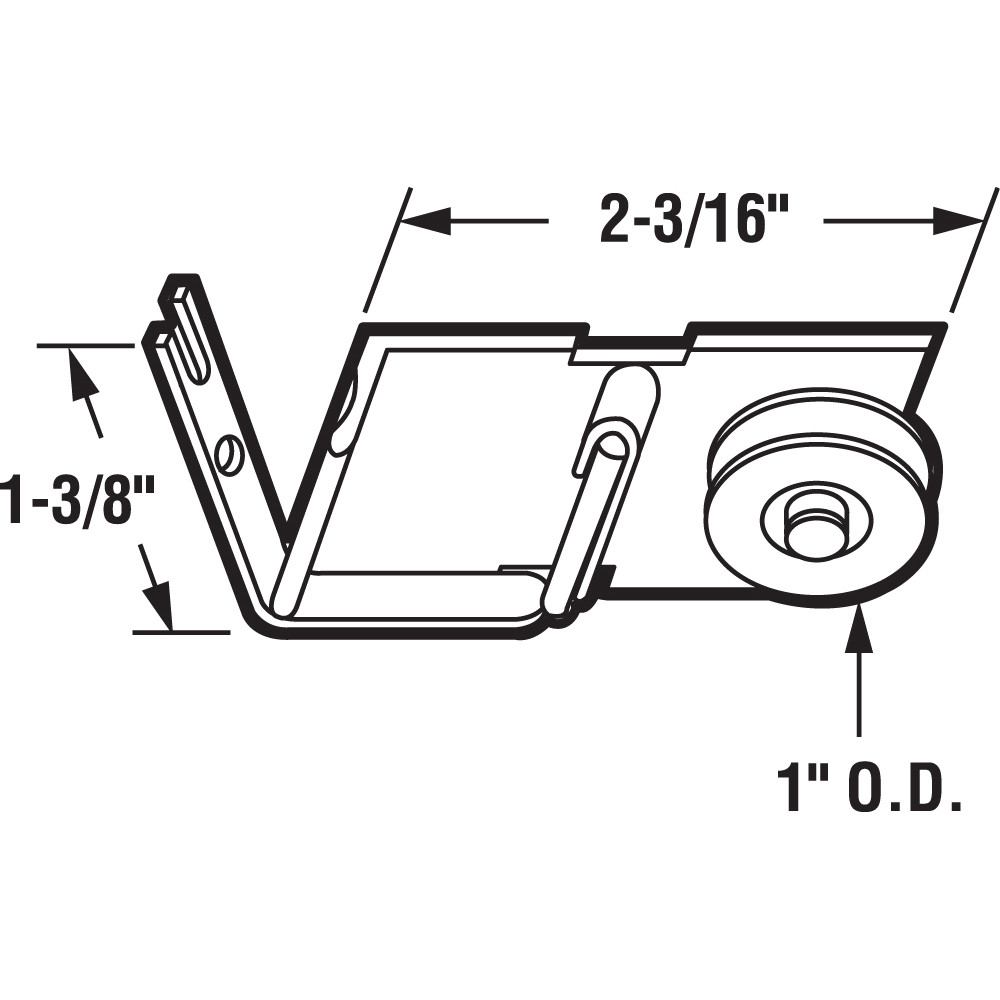 Screen Door Tension Spring with Roller, 1 in. Diameter Steel Ball Bearing, for International Doors (2 Pack)