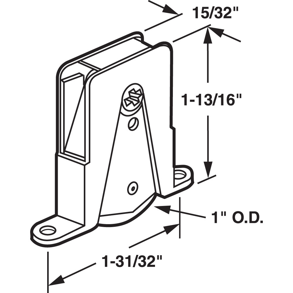 White Plastic Housing with Stainless Steel Sliding Screen Door Roller (2 Pack)