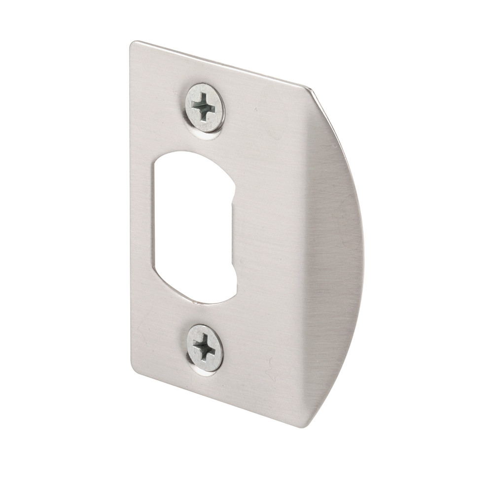 Latch Strike Plate, Satin Nickel Finish (Single Pack)