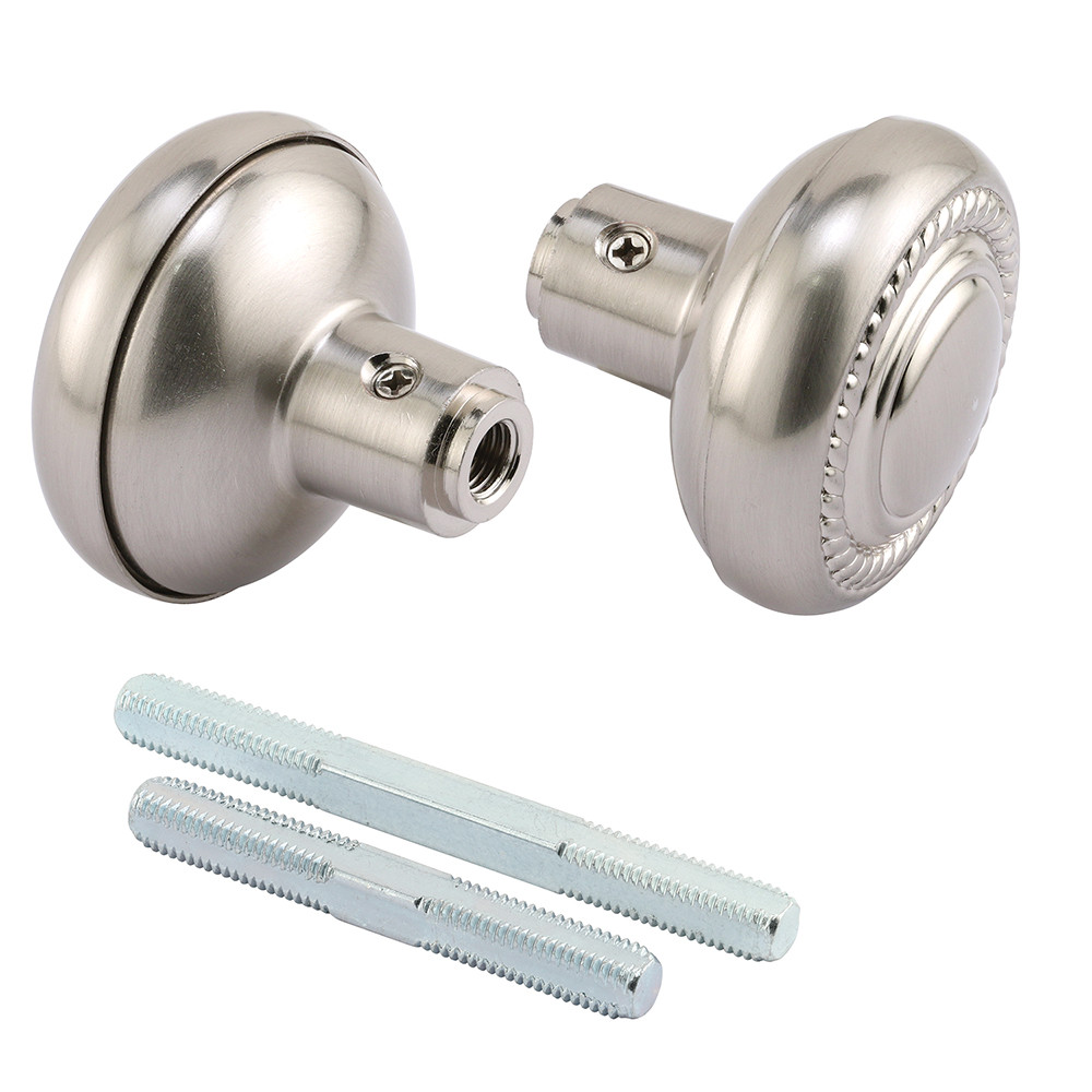 E 2643 |  Colonial Style Door Knobs, 1/4 In. Square Drive, Wrought Steel Design (Single Pack)