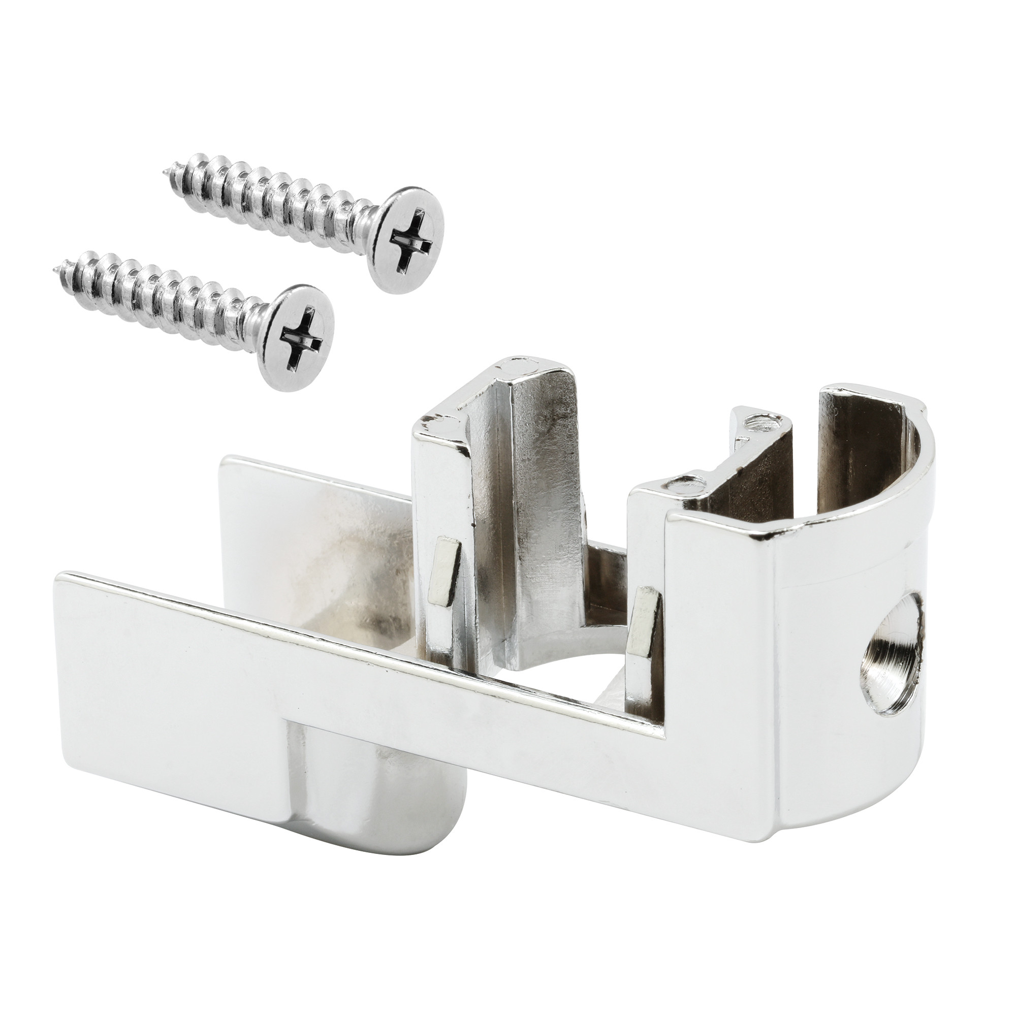 Door Insert, Fits 1 in. Thick Round Edge Door Panels, Chrome Plated Zamak (Single Pack)