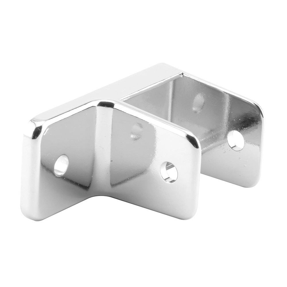 One Ear "Mini" Wall Bracket for 1-1/4 in. Panels, Zinc Alloy, Chrome Plated (Single Pack)
