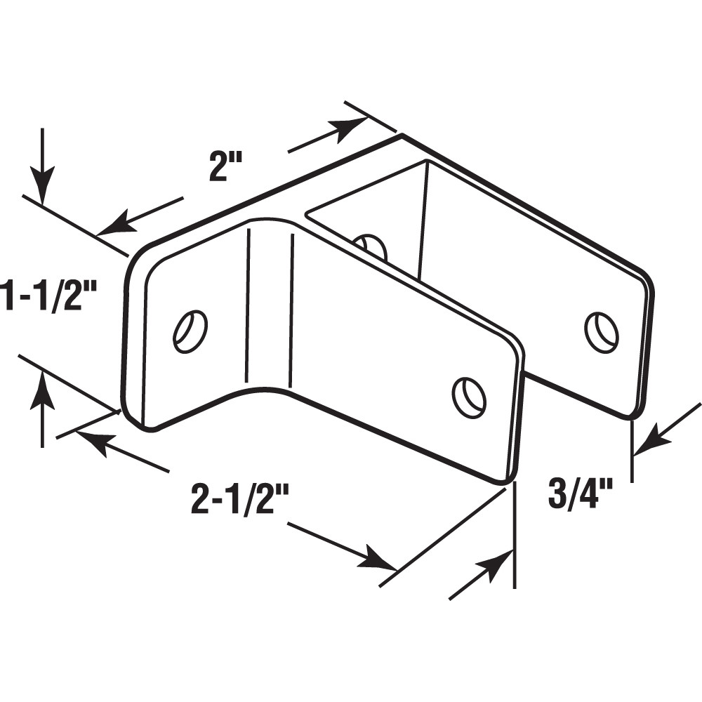 One Ear Wall Bracket for 3/4 in. Thick Panels, Zinc Alloy, Chrome Finish (Single Pack)