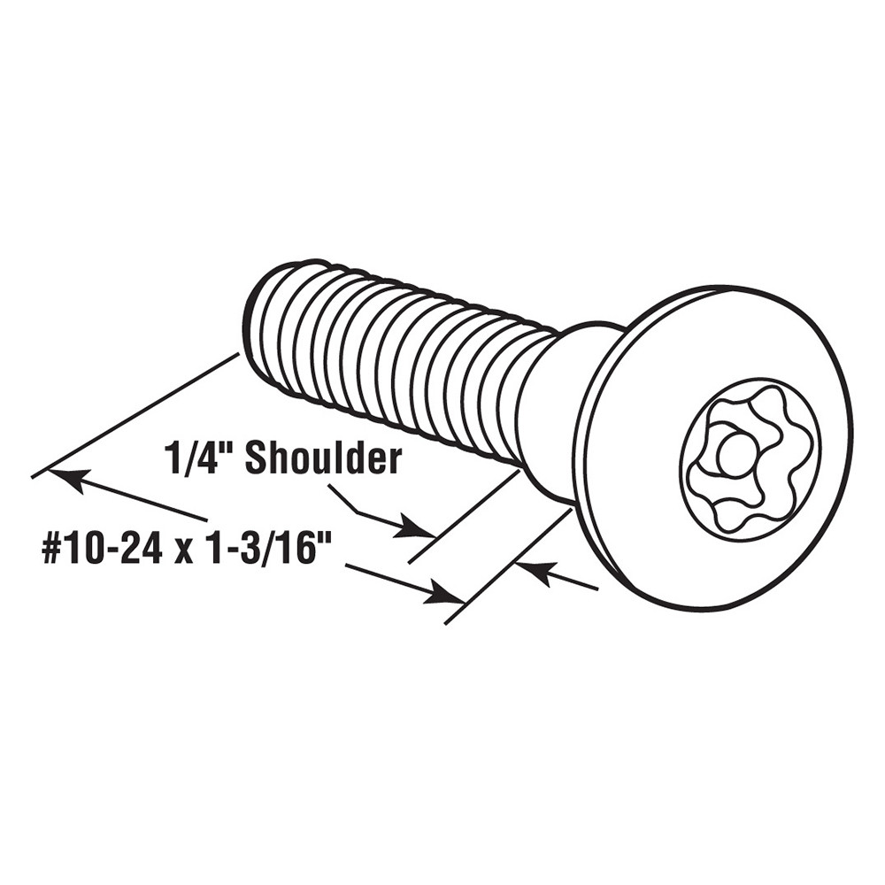 T-27 Shoulder Screw with Pin, #10-24 X 1-3/16 in., Chrome (100 Pack)