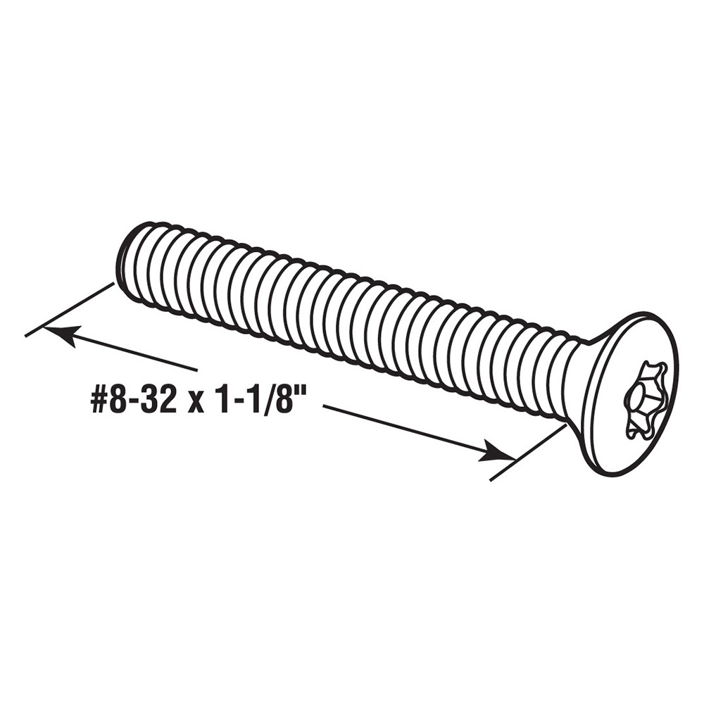 T-20 Oval Head Screw with Pin, #8-32 X 1-1/8 in., Chrome (100 Pack)