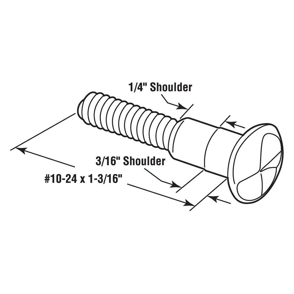 One-Way Shoulder Screws, #10-24 x 1-3/16 in, Steel Construction (100 Pack)