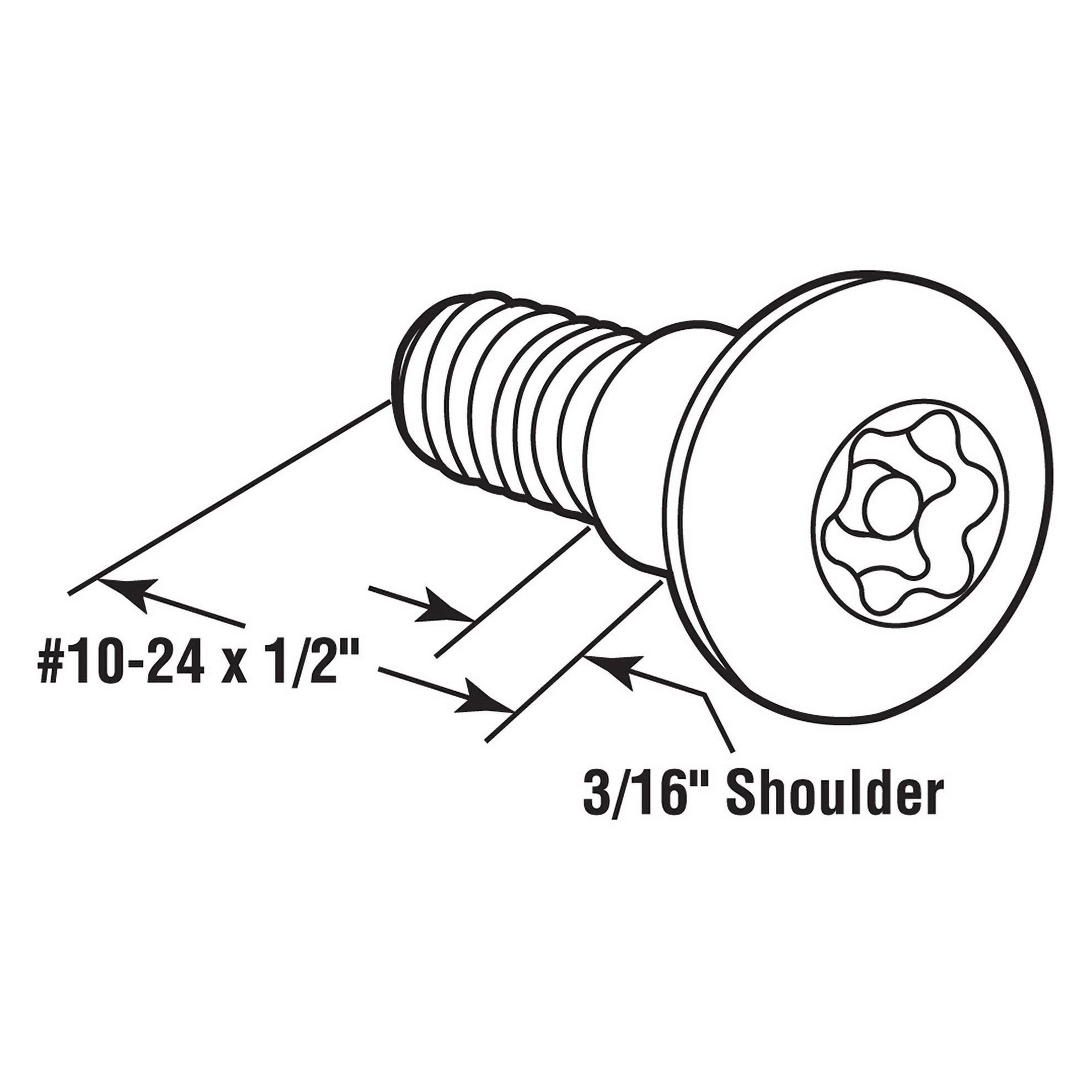 T-27 Shoulder Screw W/Pin, #10-24 X 1/2 in. , Stainless Steel (100 Pack)