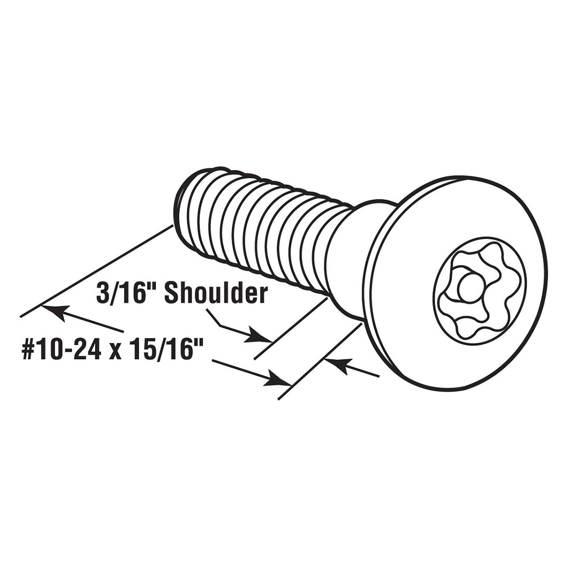 T-27 Shoulder Screw with Pin, #10-24 X 15/16 in. , Chrome (100 Pack)