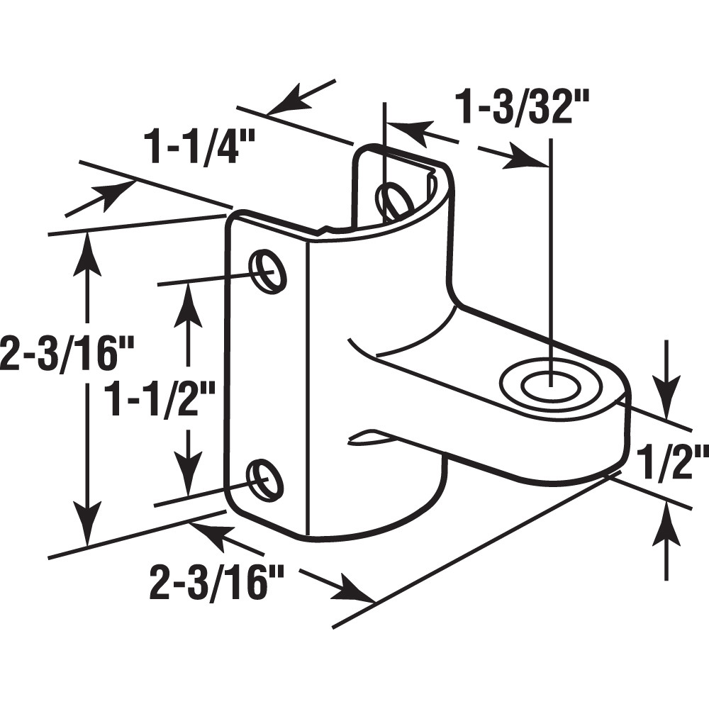 656-6545 |  Top Pivot Hinge, 1-1/4 in. Post, Chrome Plated (Single Pack)
